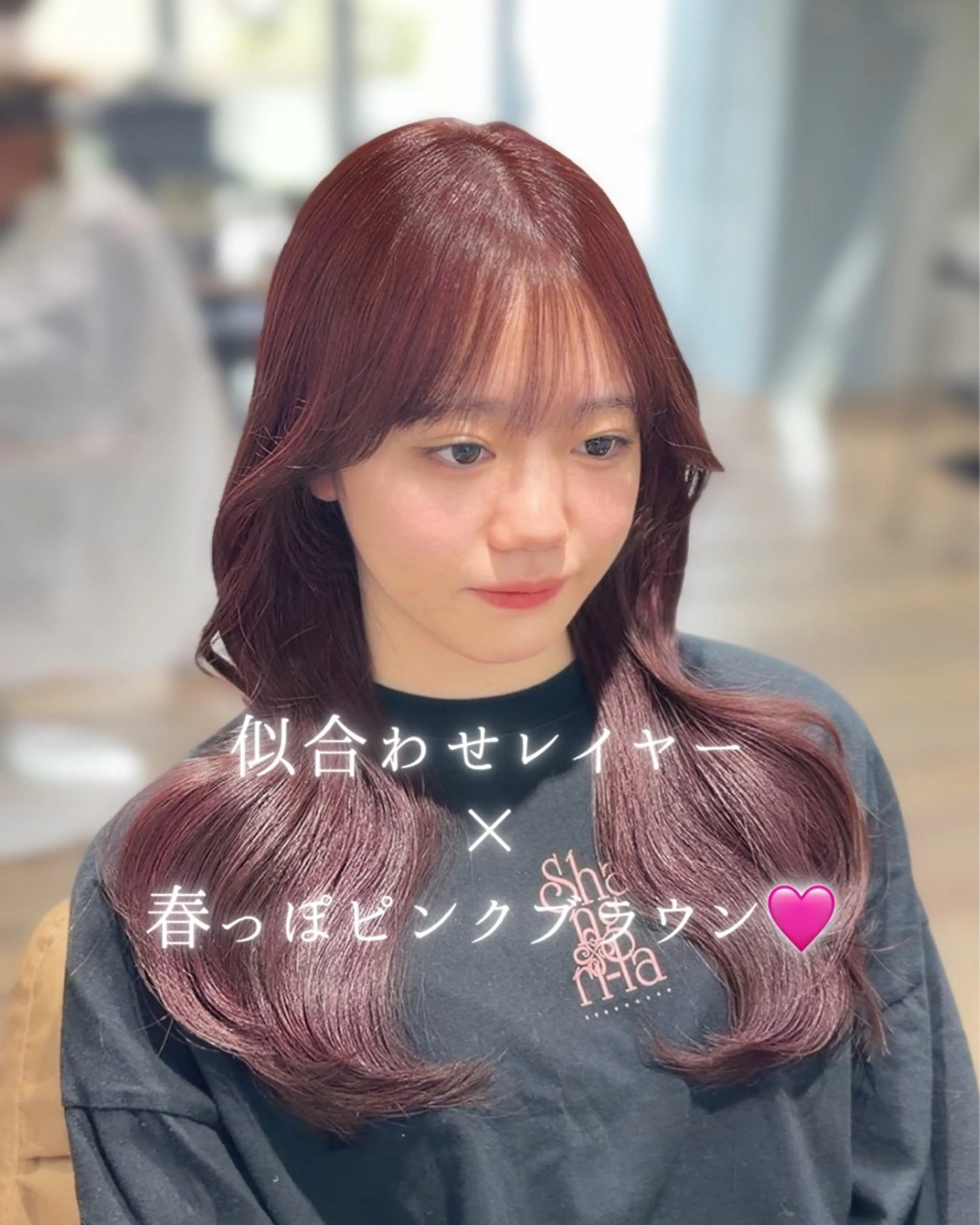 ロング カラー カット ヘアカラー トリートメント honoka/レイヤ ー/艶感カラー/韓国のヘアスタイル