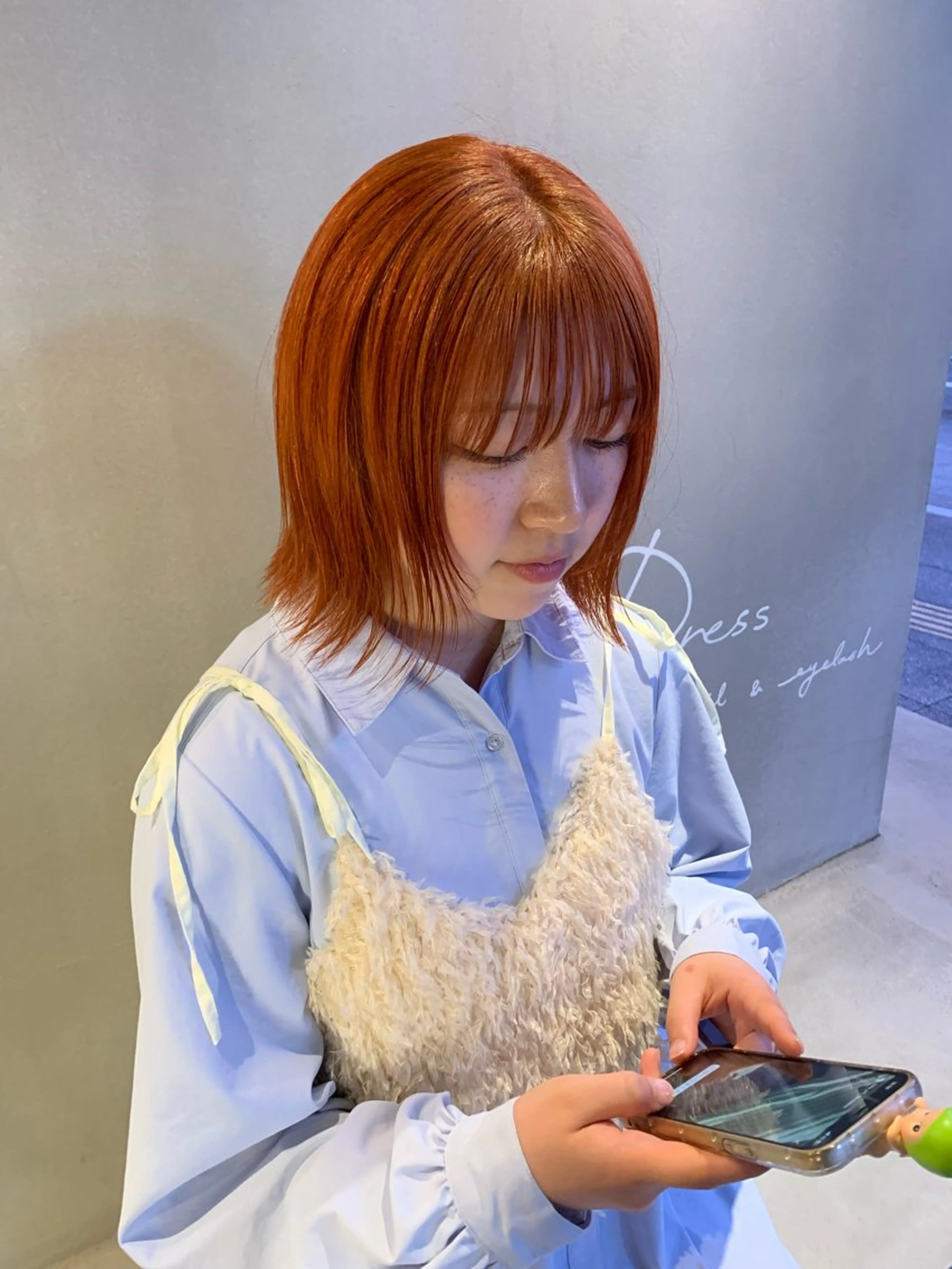 ミディアム カラー ヘアカラー ブリーチ/アレンジ 天満/chihiroのヘアスタイル