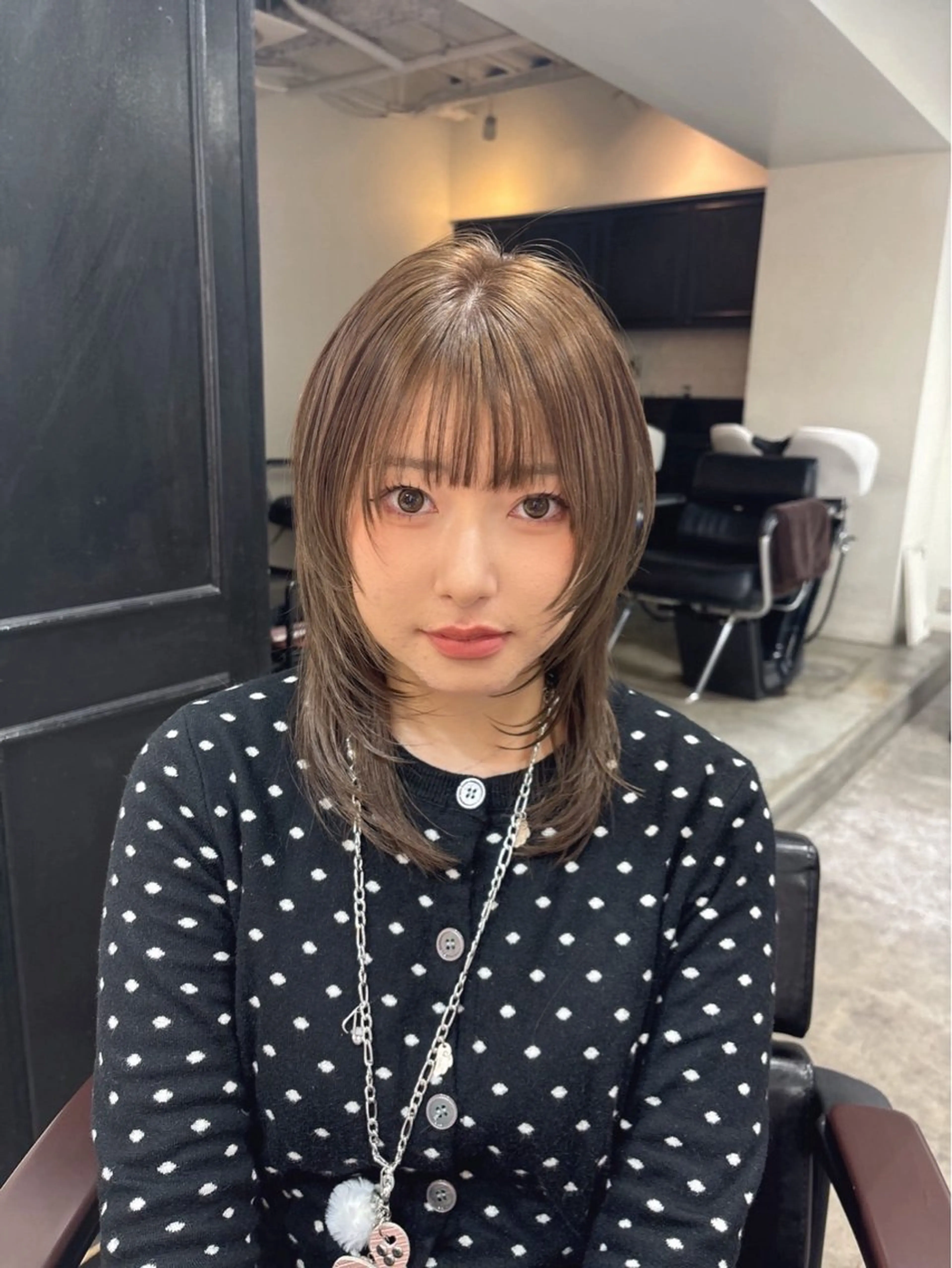 ミディアム カラー レイヤーカット 小顔カット カット ヘアカラー トリートメント ボブ/レイヤー/透明 感カラー/Dai🌿のヘアスタイル