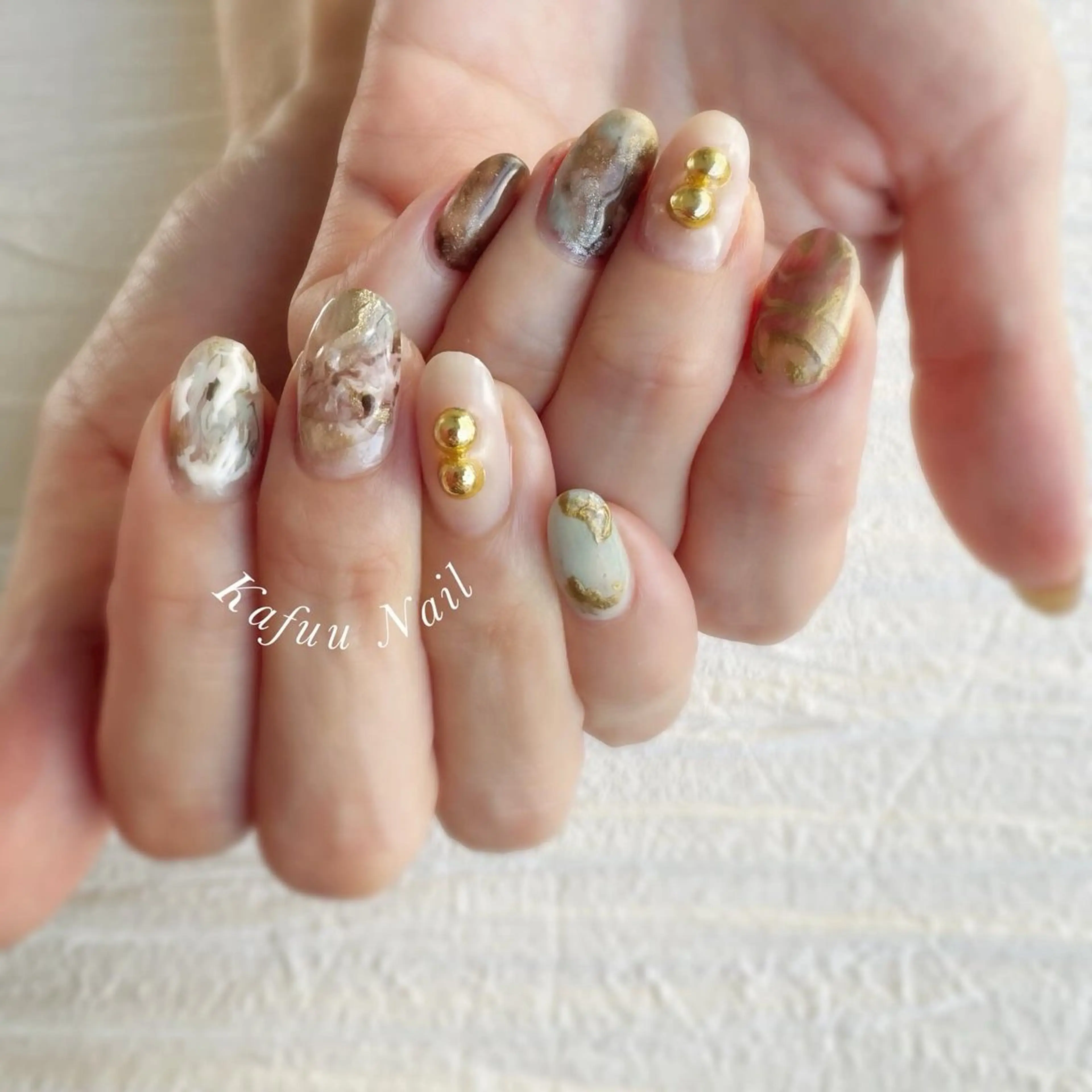 ネイル 持ち込み ニュアンスネイル Kafuu Nailのネイルデザイン