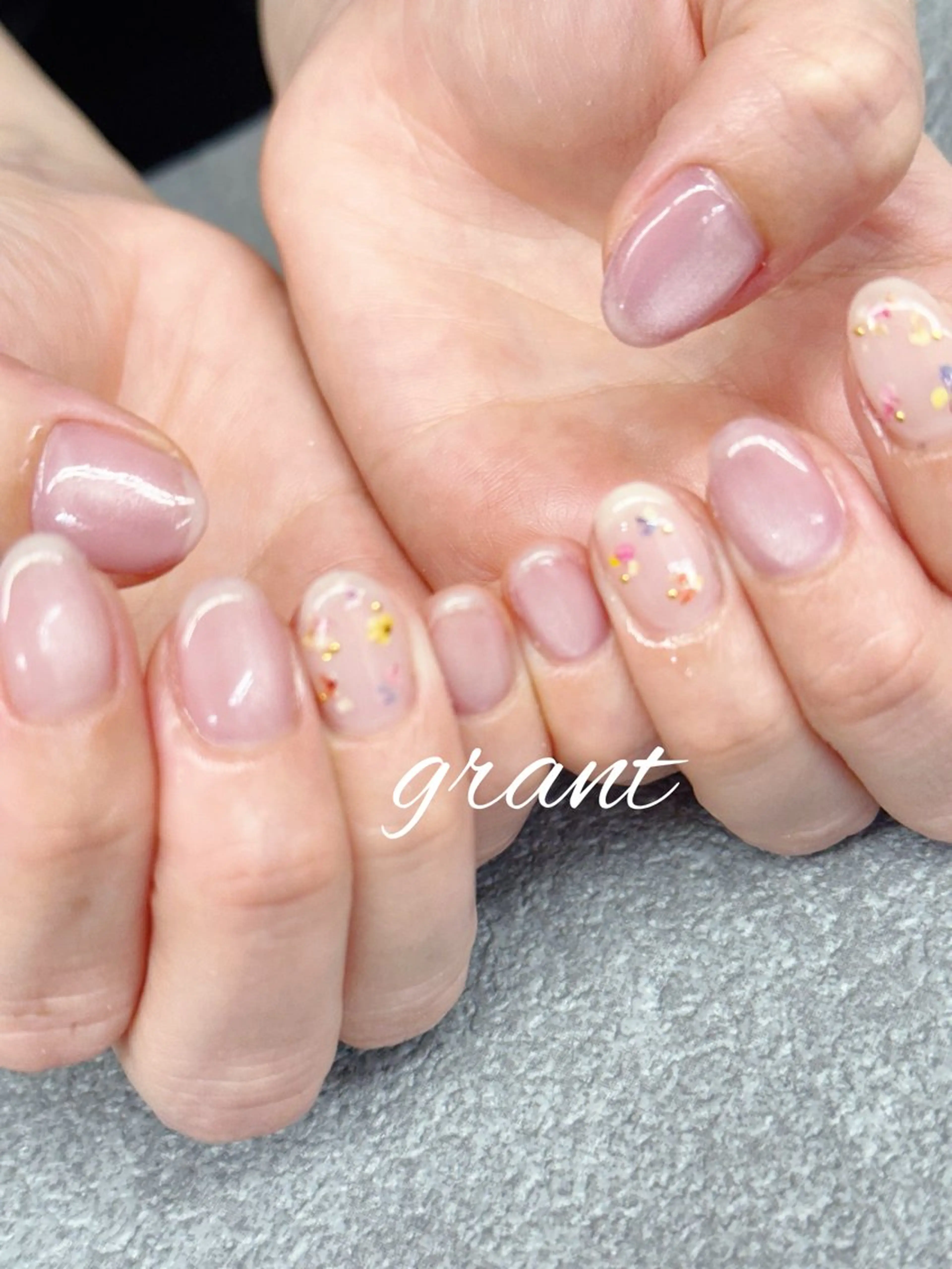 ネイル フラワーネイル マグネットネイル ハンドネイル nailsalon grantのネイルデザイン