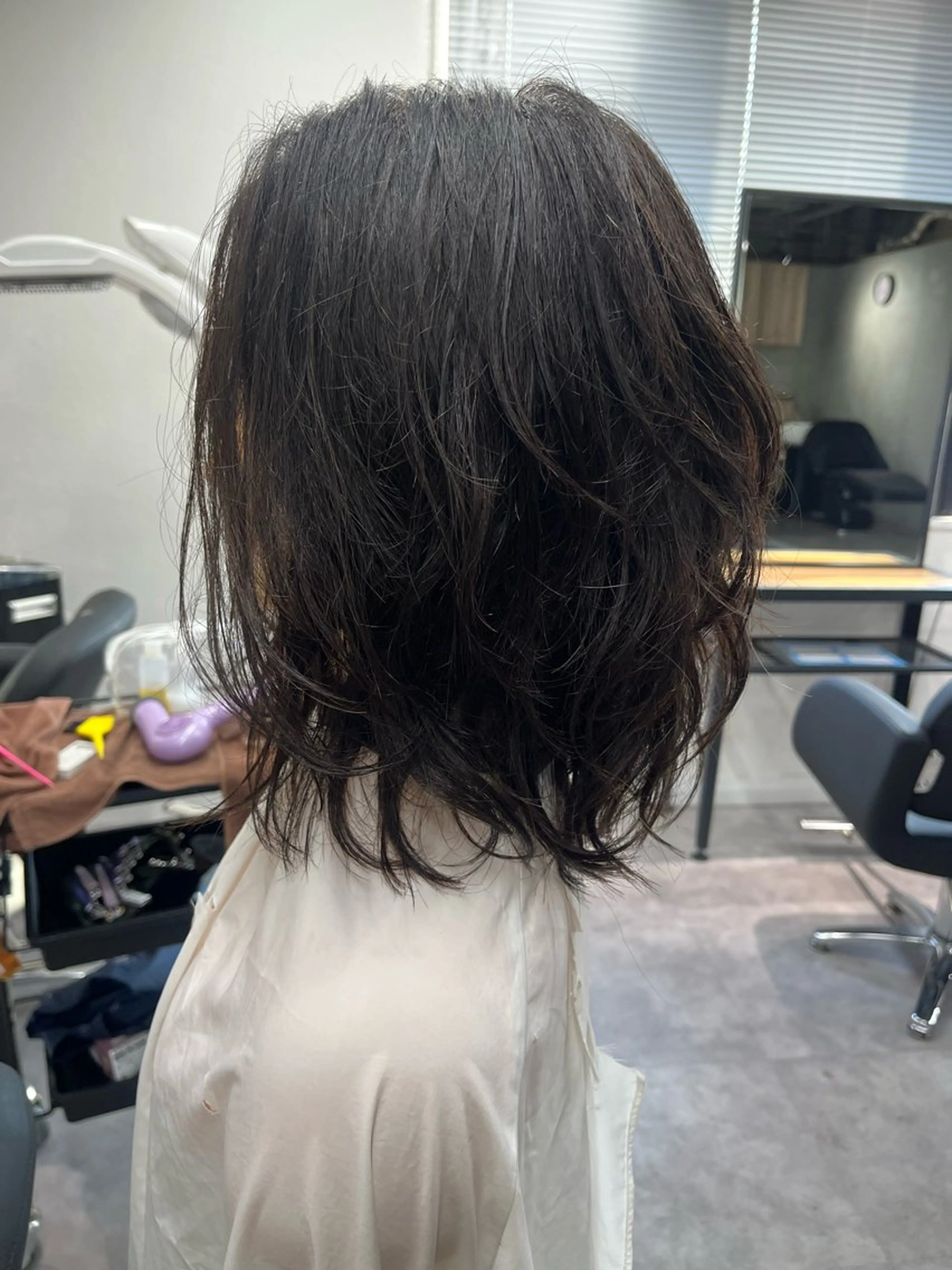 ミディアム パーマ ヘアアレンジ 松下 倫子のヘアスタイル