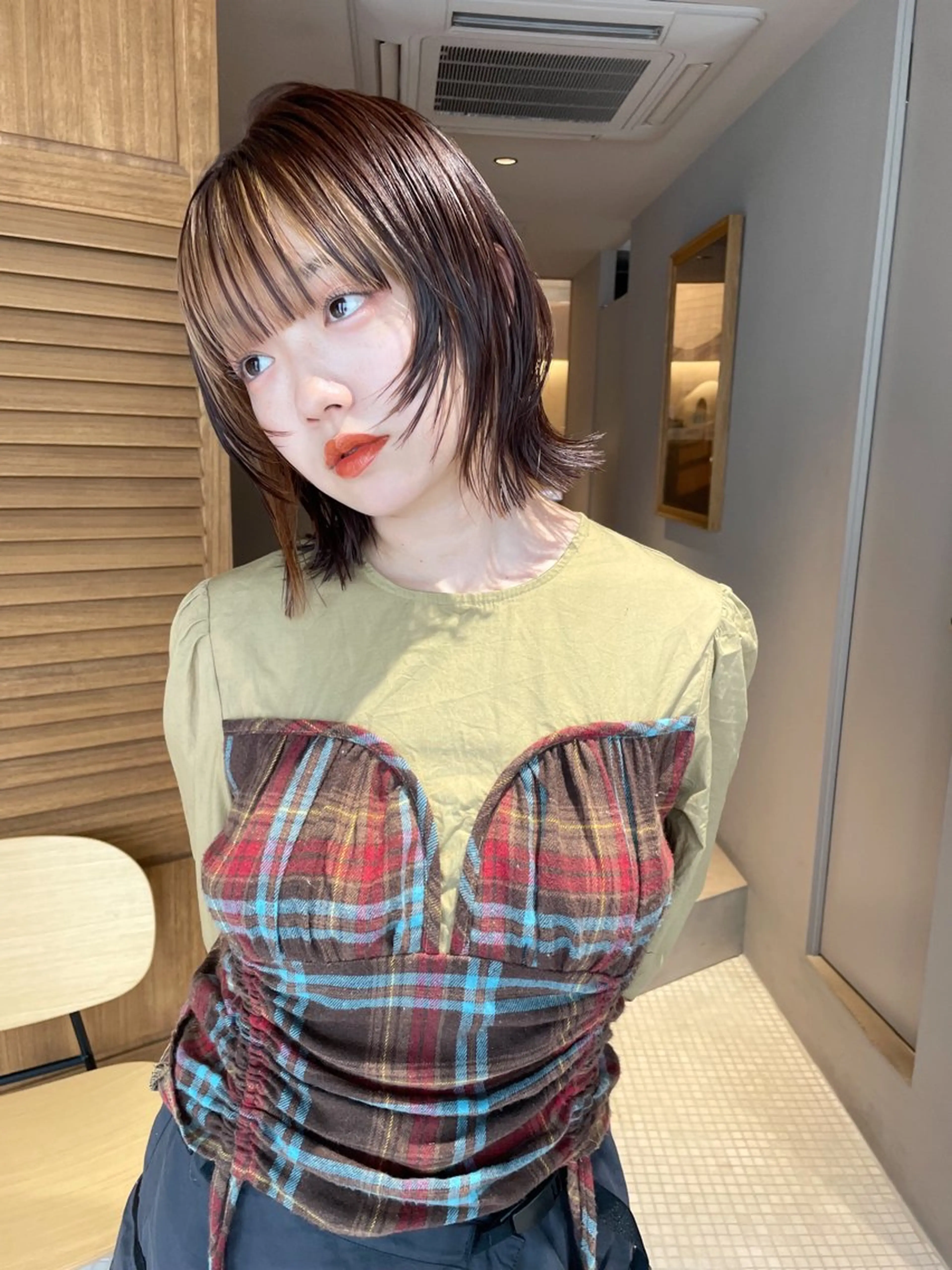 ミディアム カラー デザインカラー デザインカット HIBIKI/原宿 ハッシュカット🪄のヘアスタイル