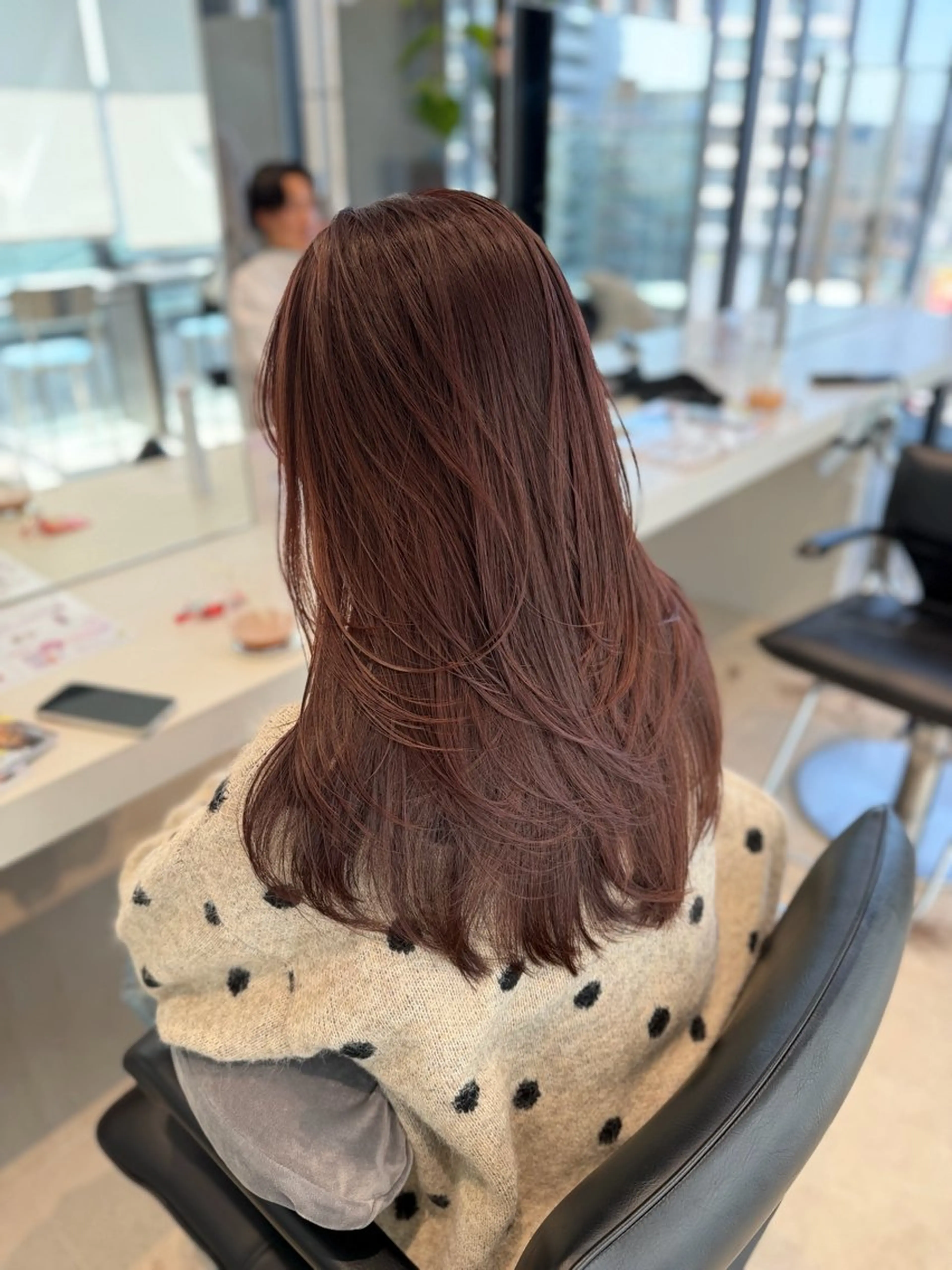 ロング カット ヘアカラー トリートメント 髪質改善/レイヤー 暖色/shiinaのヘアスタイル