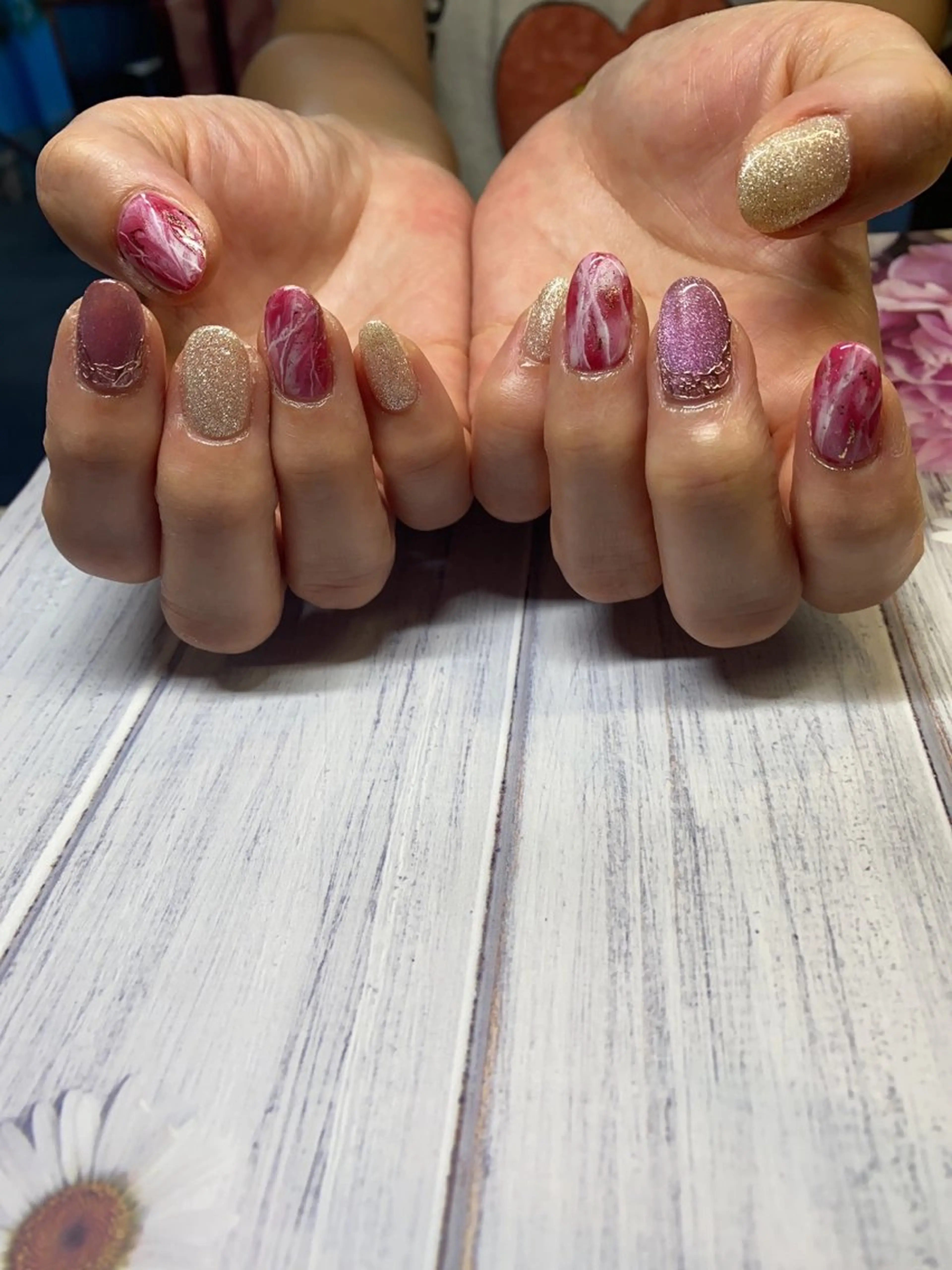 ネイル 大理石ネイル(マーブル) R.I みちのネイルデザイン