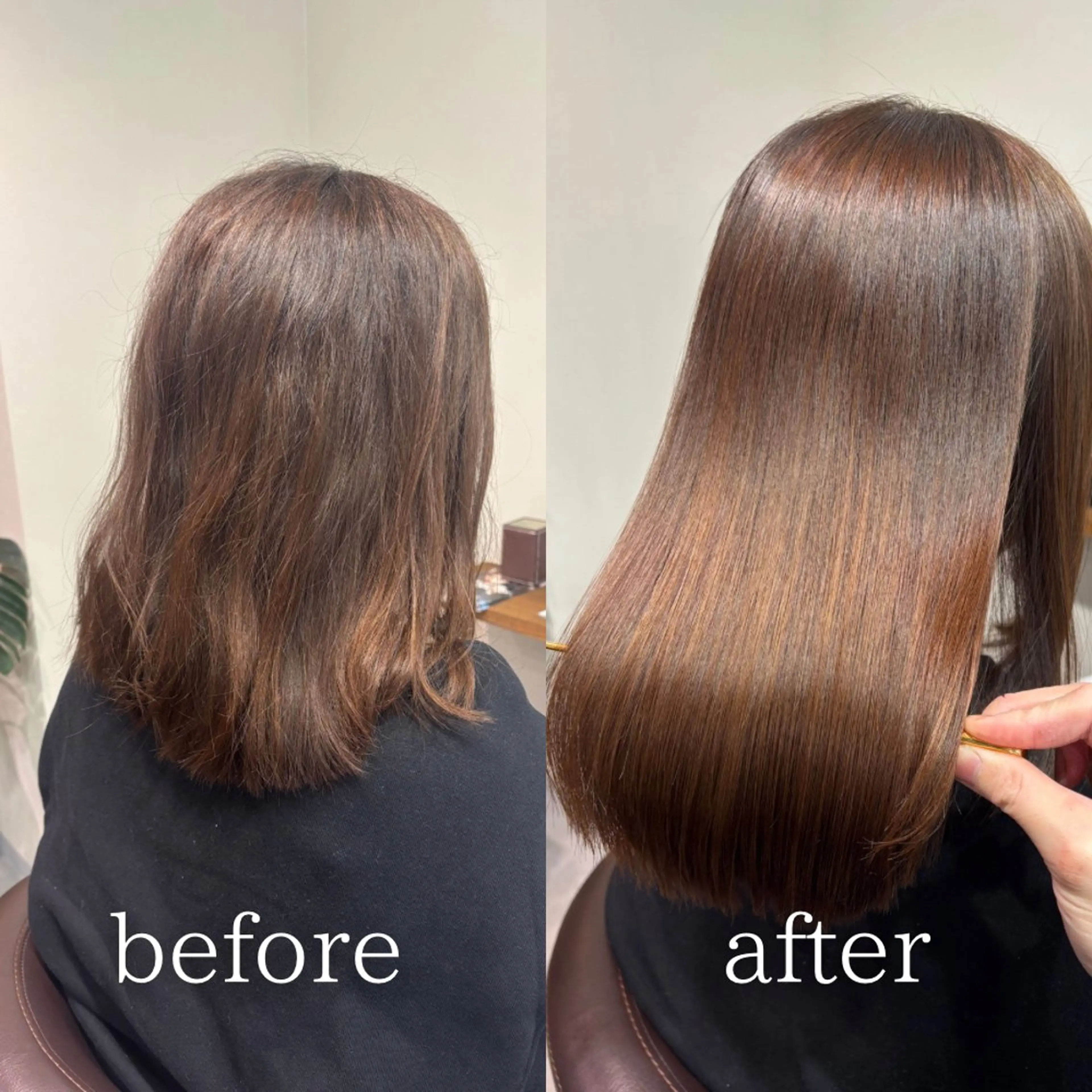 【先着5名限定⭐︎髪質改善ストレート初心者用】ミディアムヘア:髪質改善ストレートパーマの写真