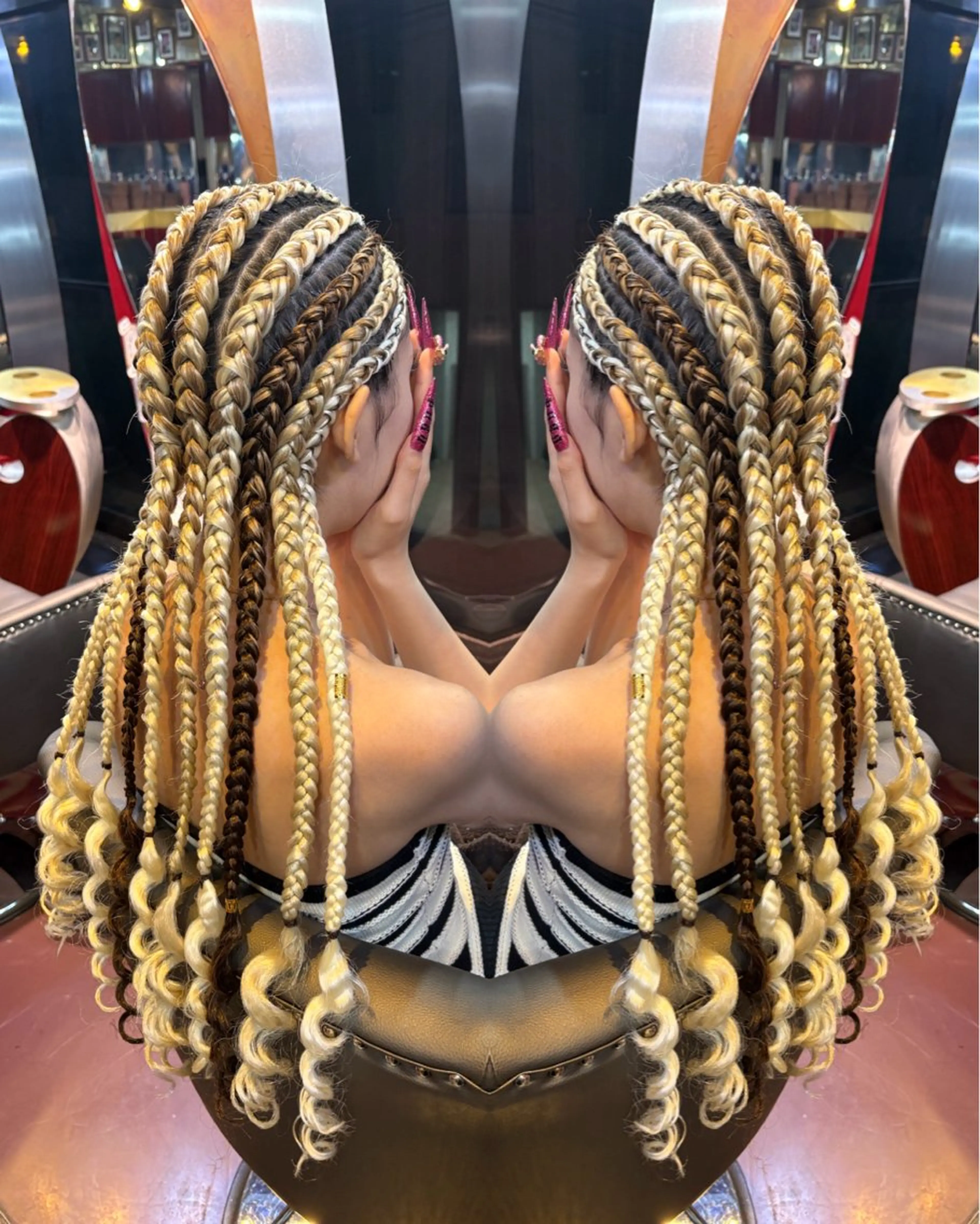 【補足説明必ずお読みください】コーンロウエクステ編み×6本シャンプー付き🫧の写真