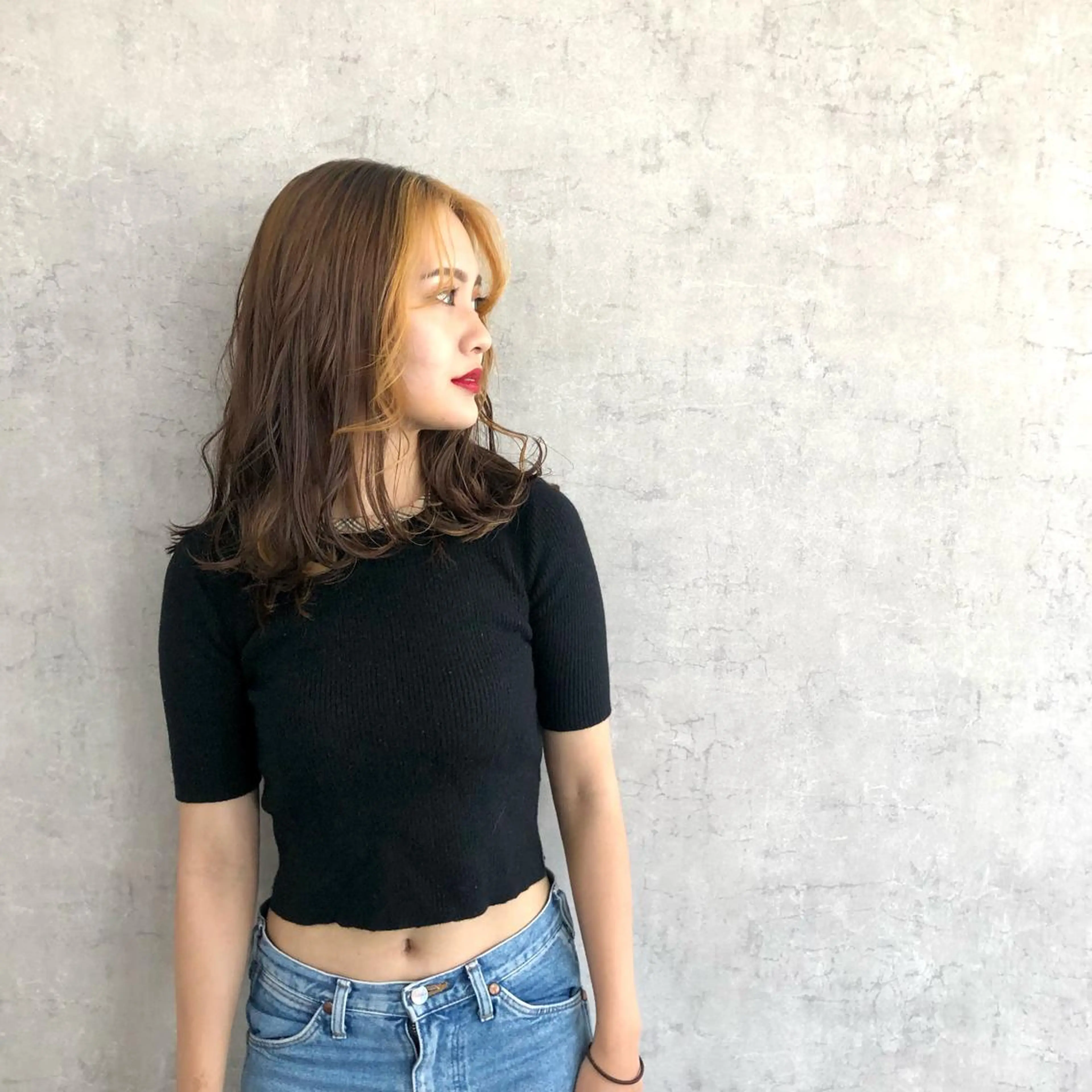 ロング カラー ヘアアレンジ ネイル マツエク・マツパ アディクシーカラー バレイヤージュ ミストバング ベージュカラー ブリーチ エビスザキレン／メン ズ／心斎橋🌳のヘアスタイル