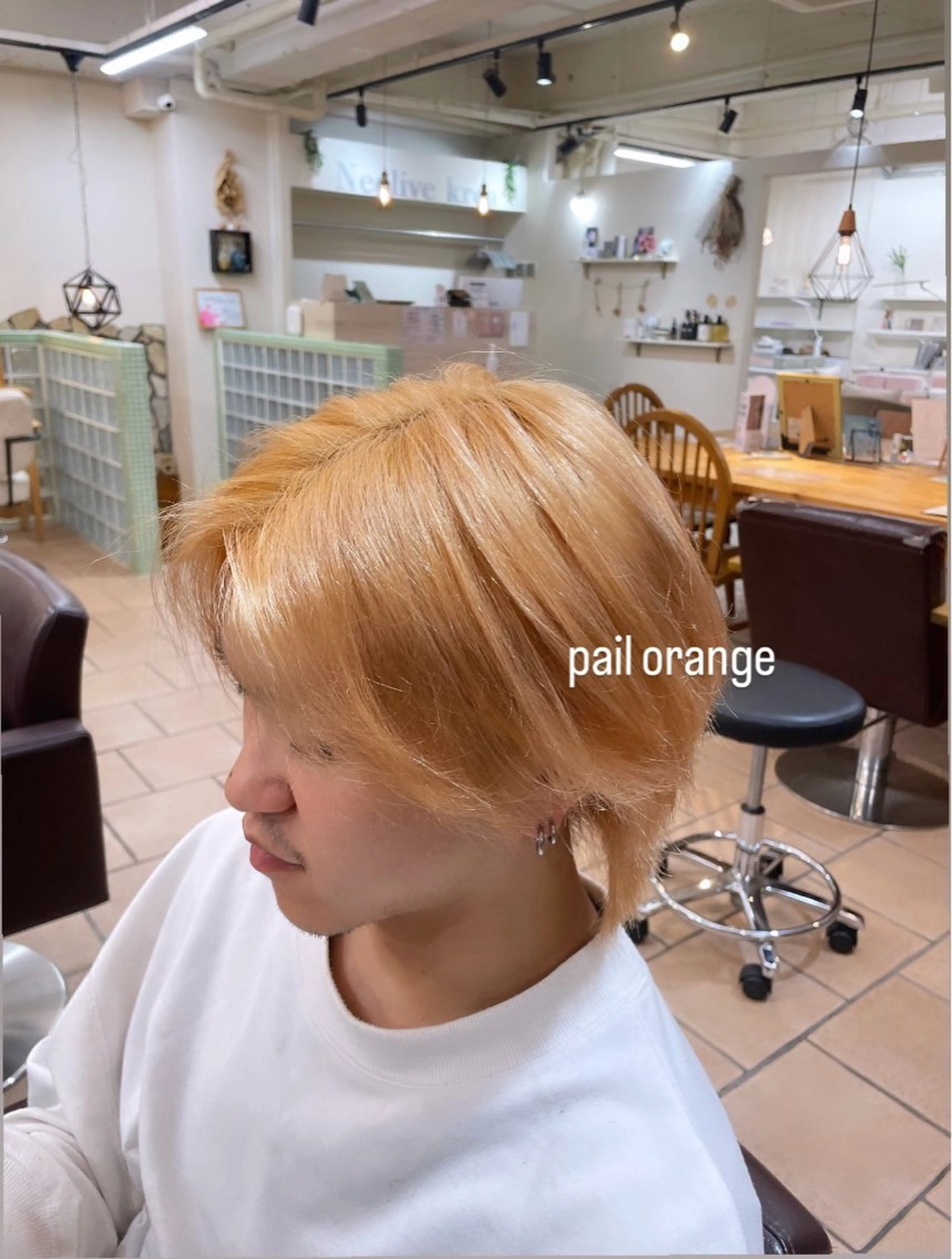 ショート カラー メンズ 透明感カラー☆スパ☆ 石上遥楓のヘアスタイル