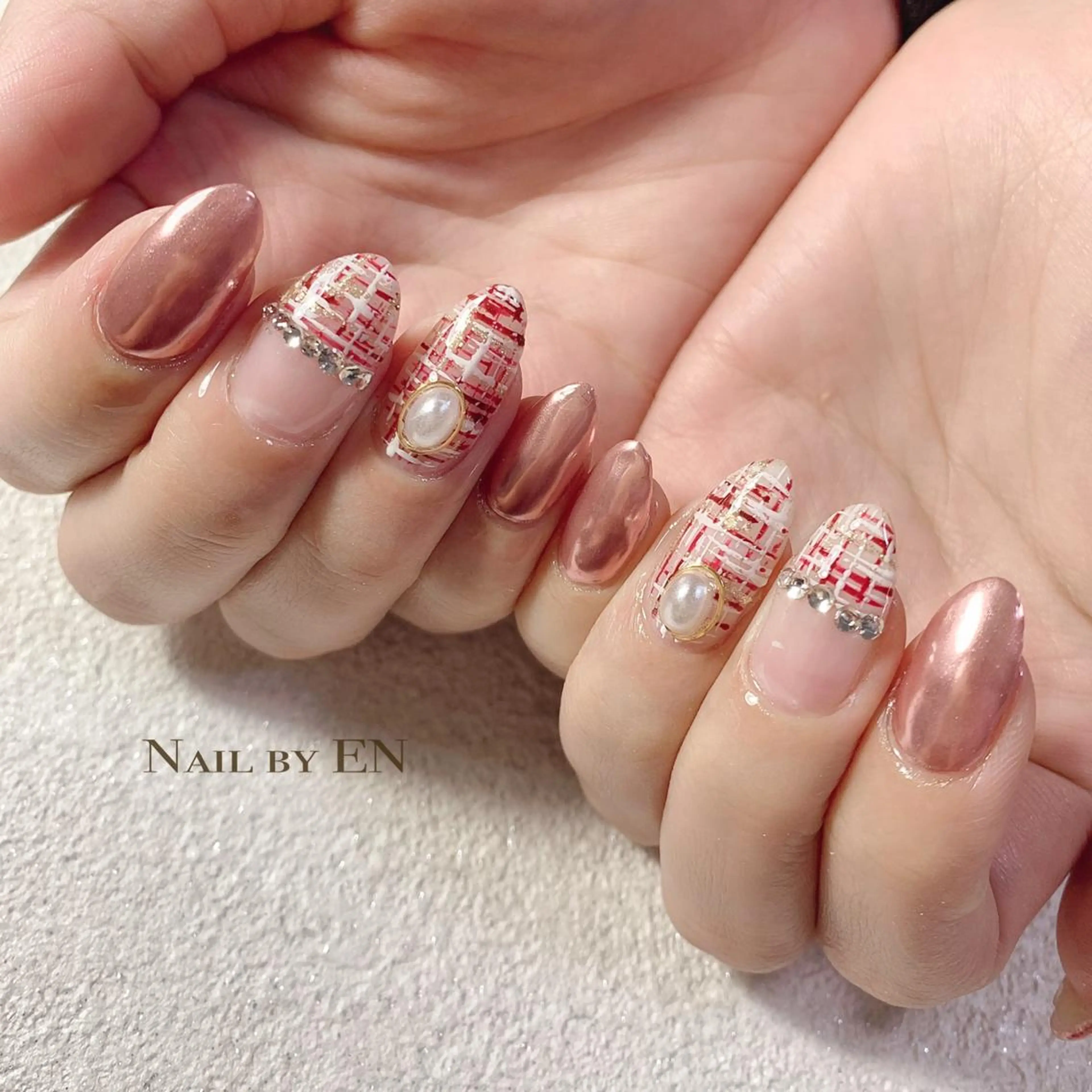 ネイル ツイードネイル Nail by EN*Namiのネイルデザイン