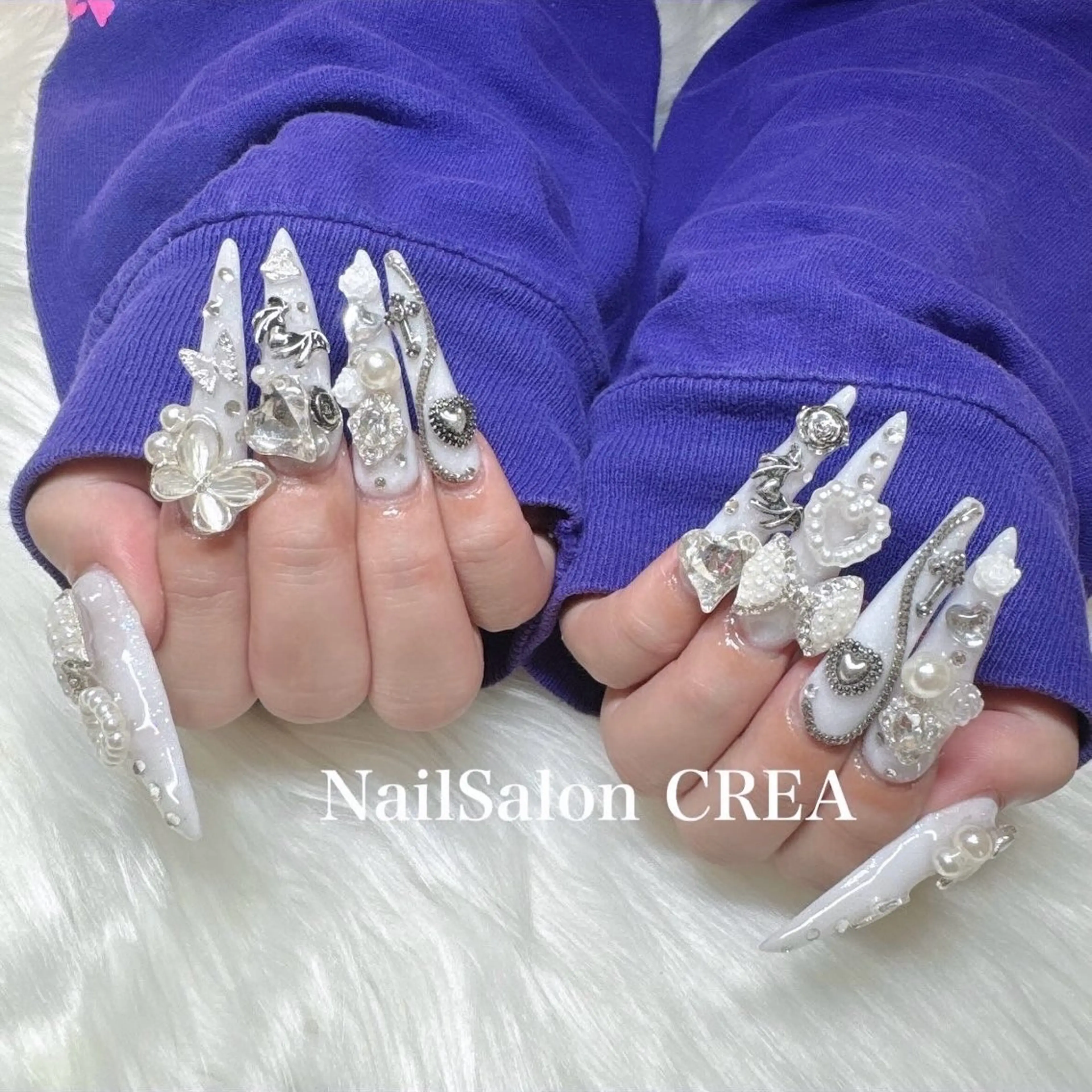 ネイル ロングネイル ハンドネイル NailSalon CREAのネイルデザイン