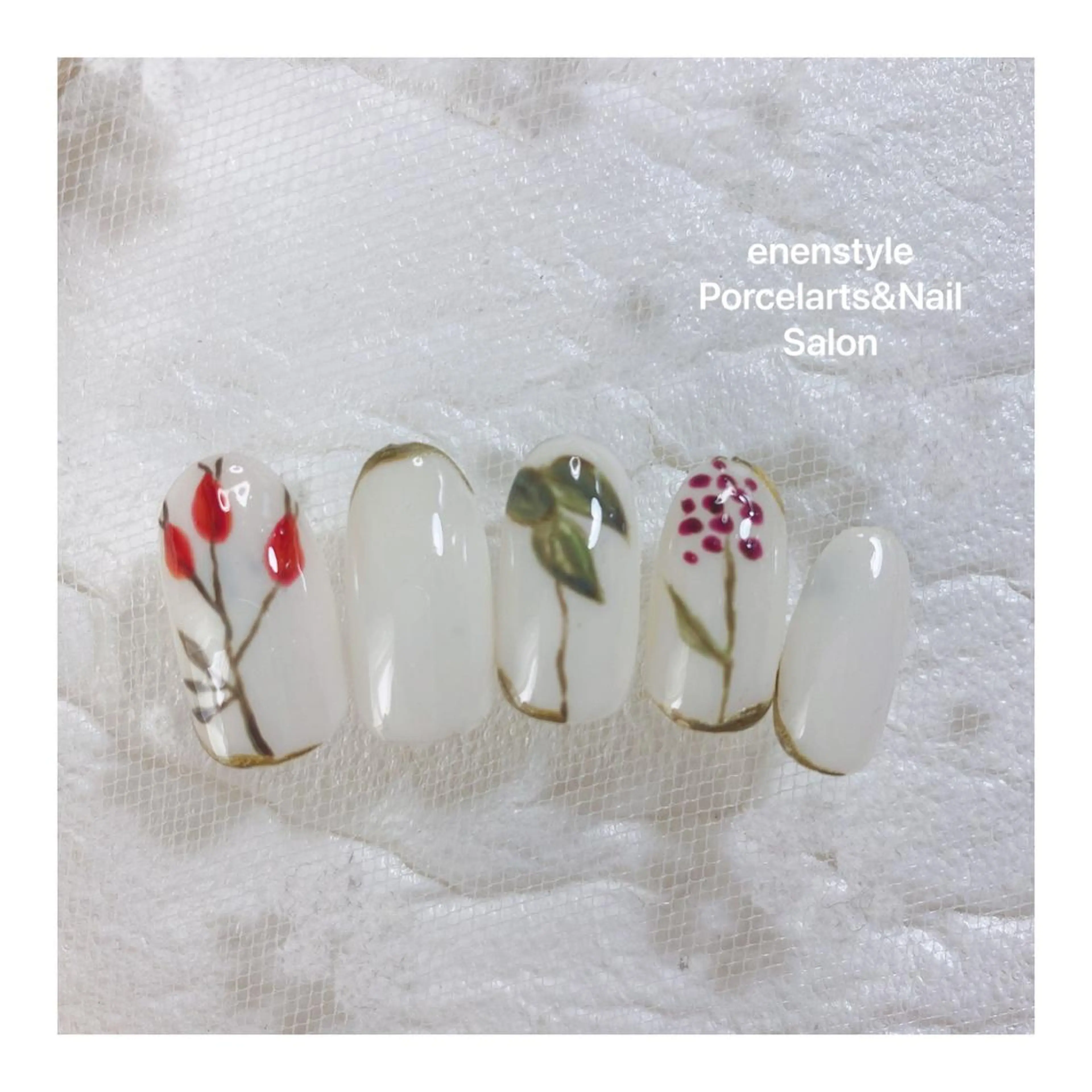 ミディアム ネイル ハンドネイル 👑enen style👑のネイルデザイン