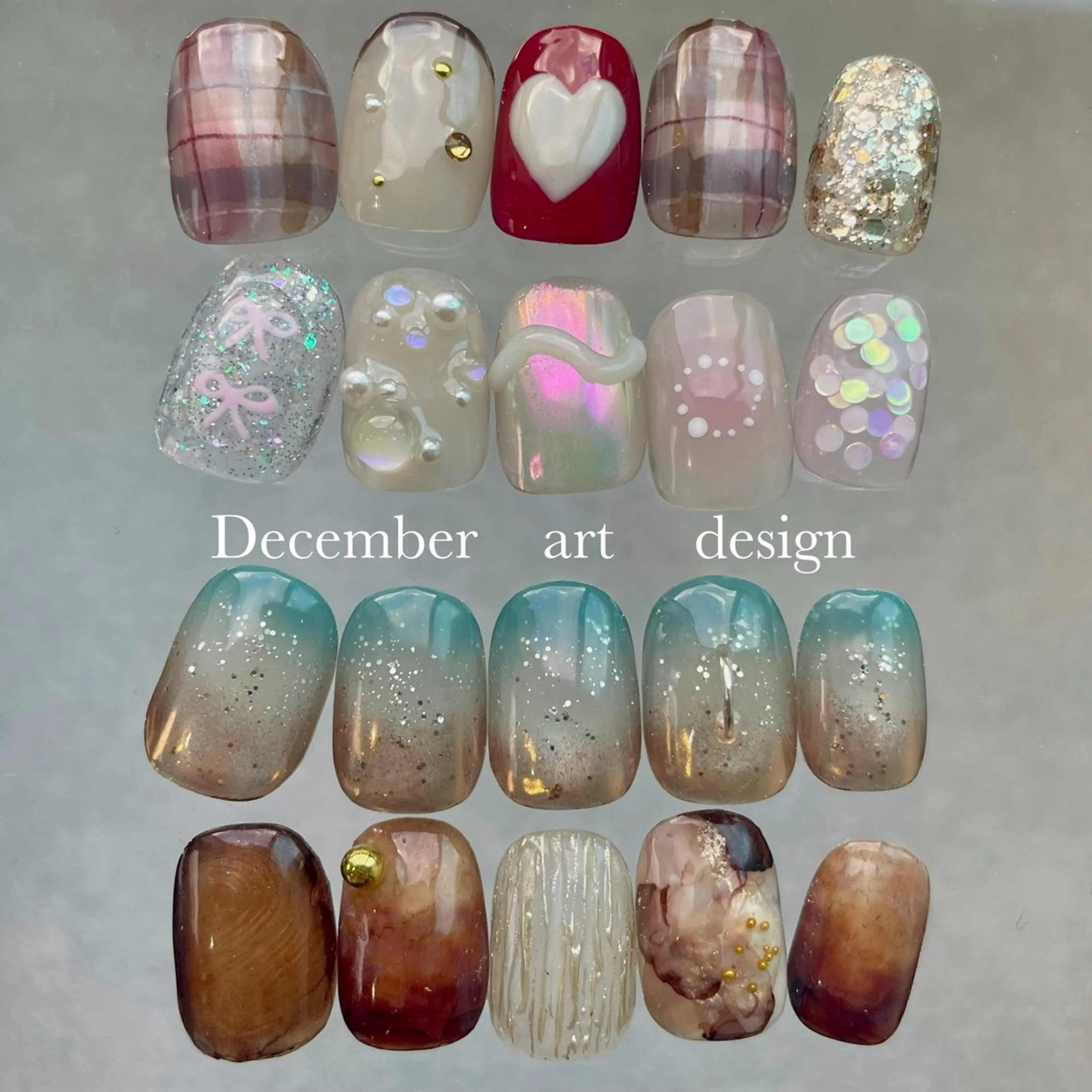 ネイル アートネイル ブラウン ジェルネイル キラキラネイル 持ち込み ハンドネイル norme_ akiのネイルデザイン