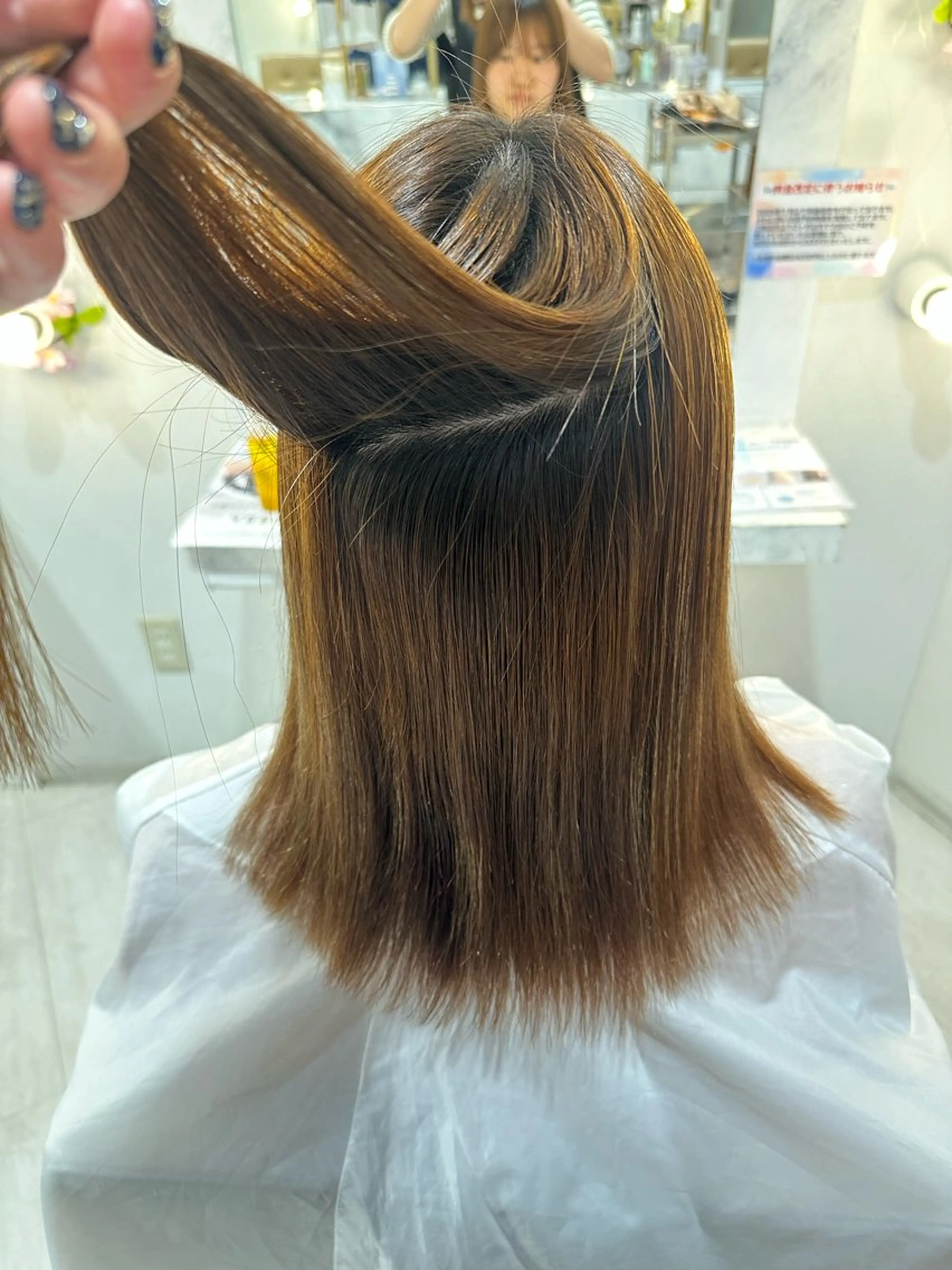 ミディアム 縮毛矯正 SIGMA latte所属・畑中 夢のヘアスタイル