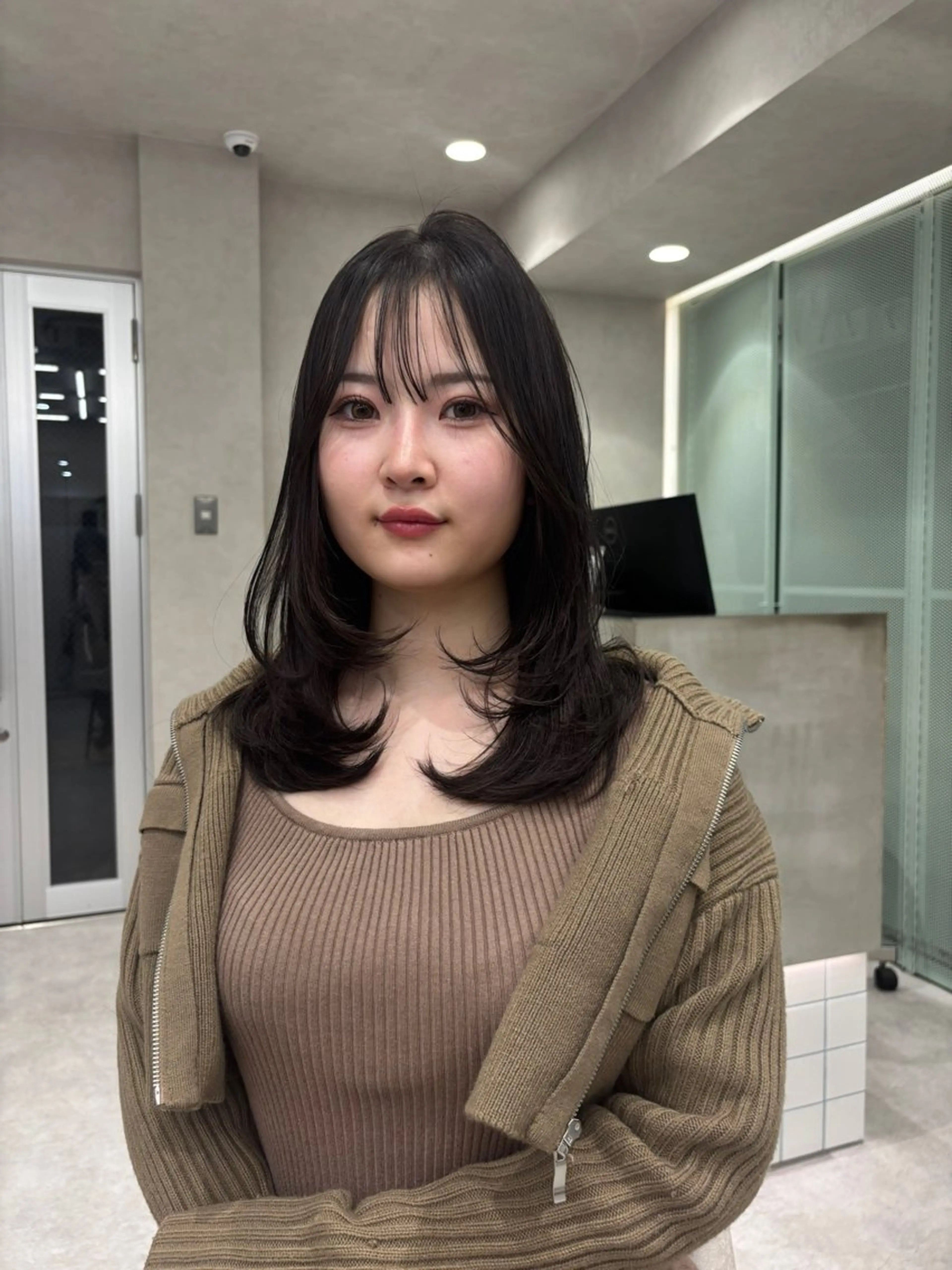 ミディアム カラー ミディアムレイヤー レイヤーカット 🍒ブリーチなしカラ ー／Sakura🍒のヘアスタイル