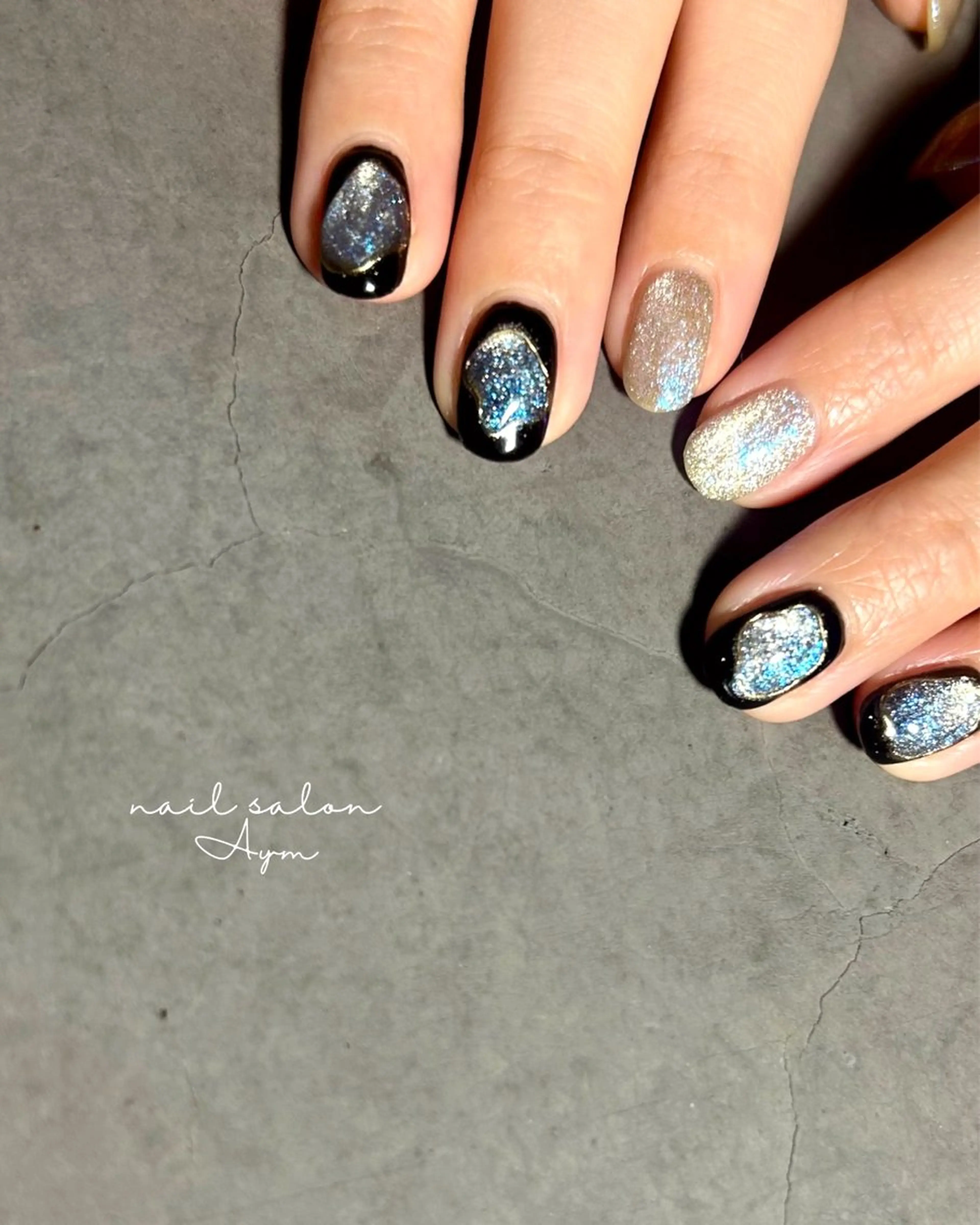 ネイル マグネットネイル nail salon Aymのネイルデザイン
