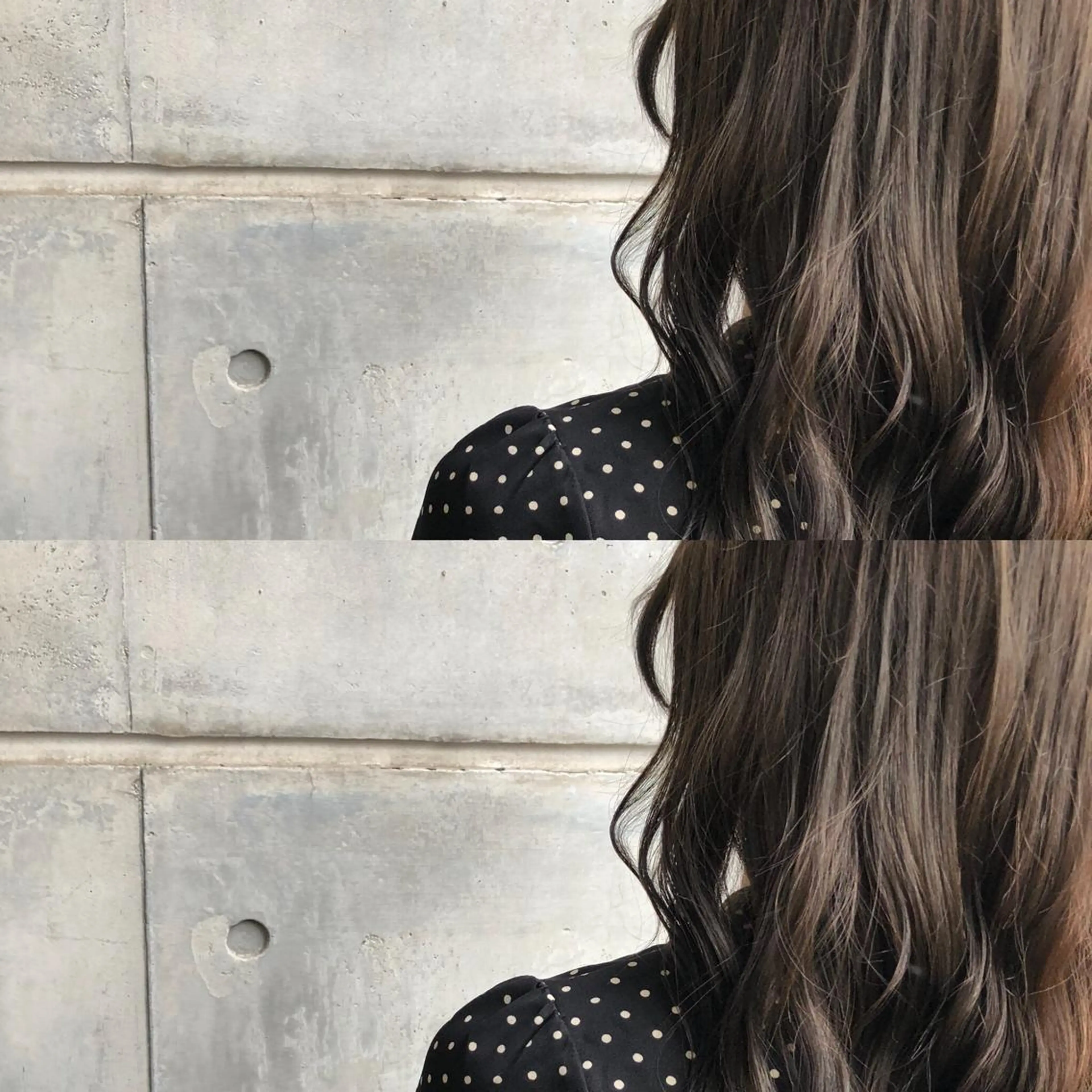 ロング カラー グレージュ 大石 和弥のヘアスタイル