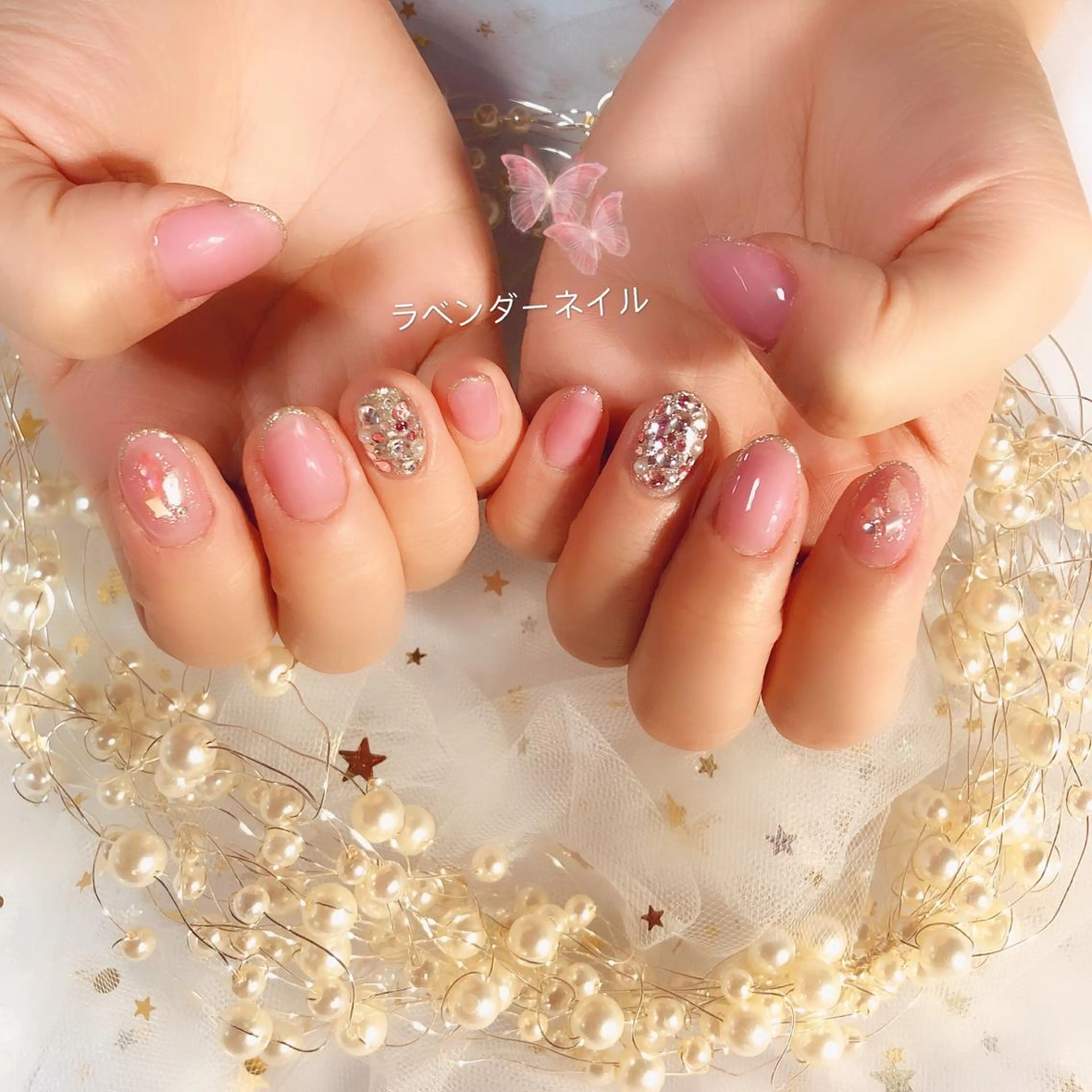 ネイル ラベンダー💖日暮里 ルル💖ネイルのネイルデザイン