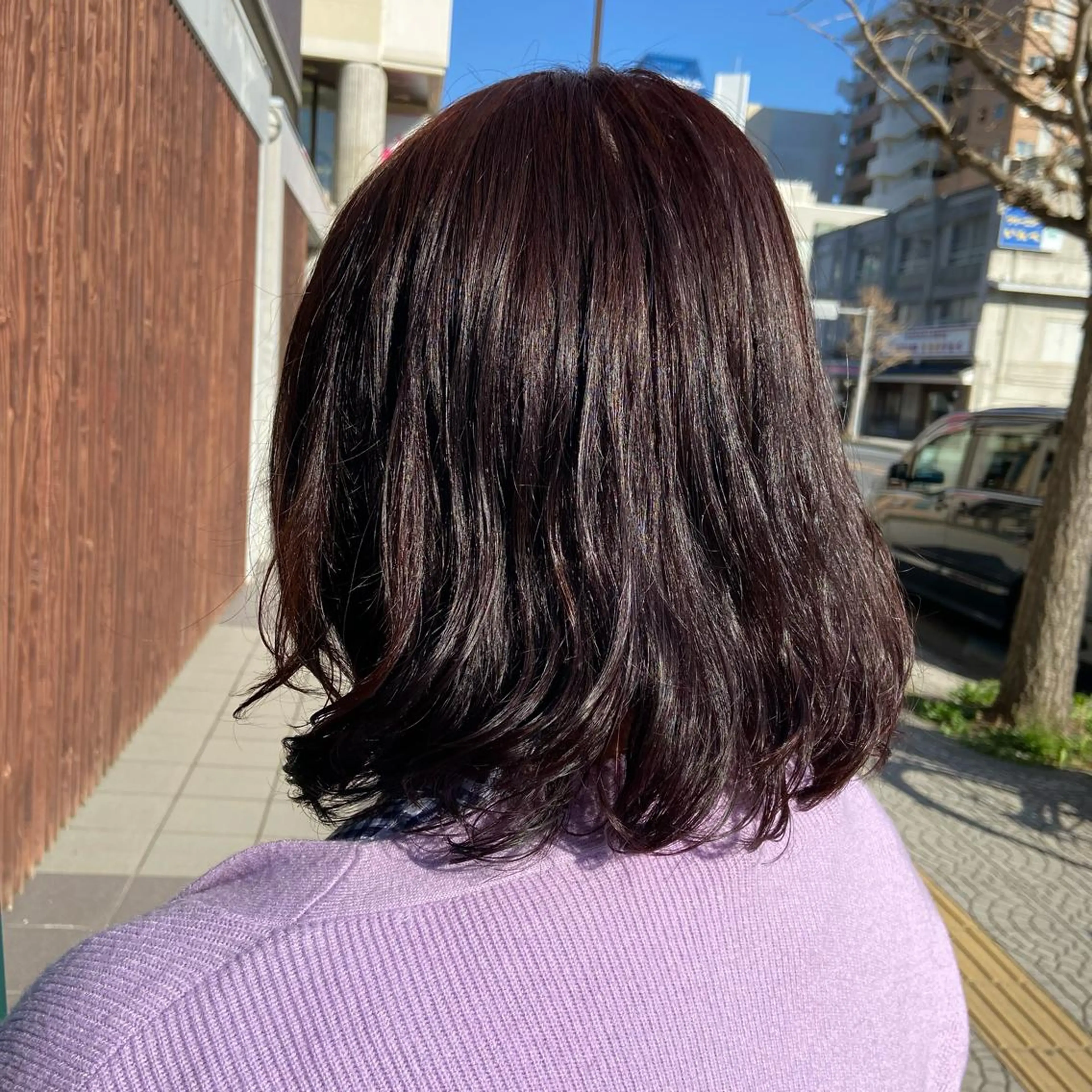 ミディアム カラー パーマ ピンクカラー バイオレットカラー カット ヘアカラー 大人かわいいインナー カラー/菊池柊真🎨のヘアスタイル