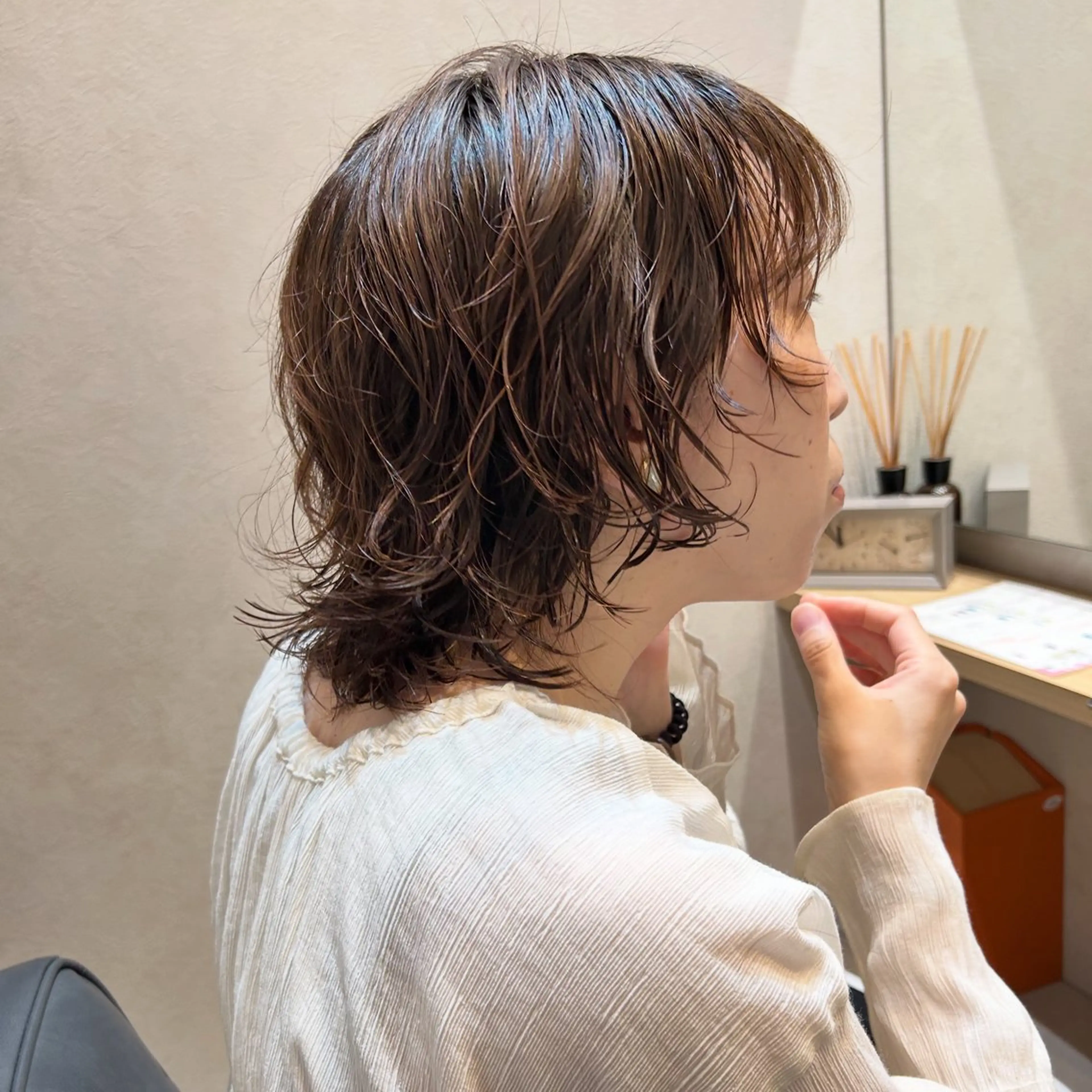 パーマ ボブ ウルフカット ニュアンスパーマ パーマ 児玉 りなのヘアスタイル