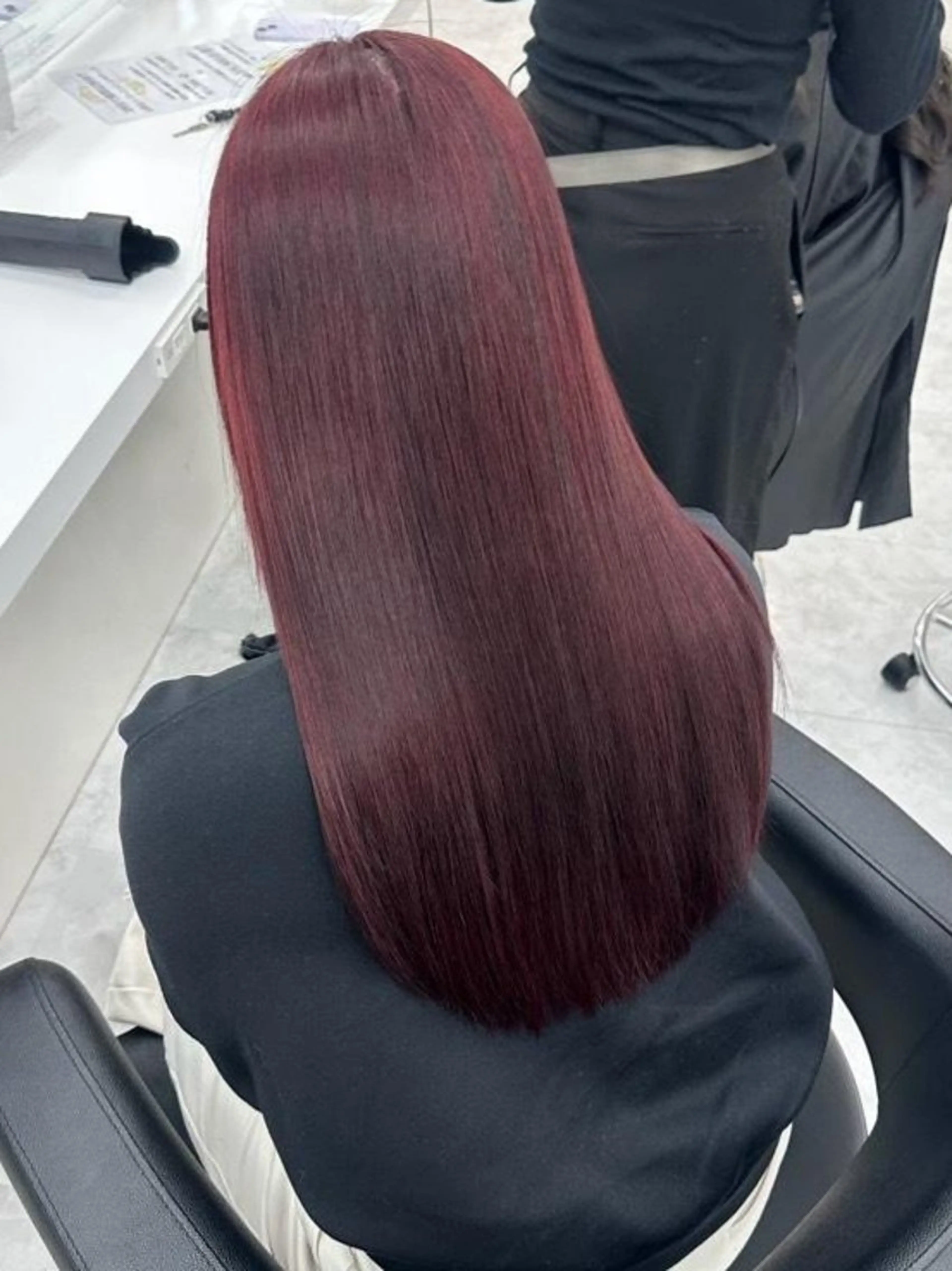 カラー 黒髪 卒業式のヘアスタイル 縮毛矯正 ヘアカラー 🍒renka🍒 ボブ/ショート/暖色のヘアスタイル