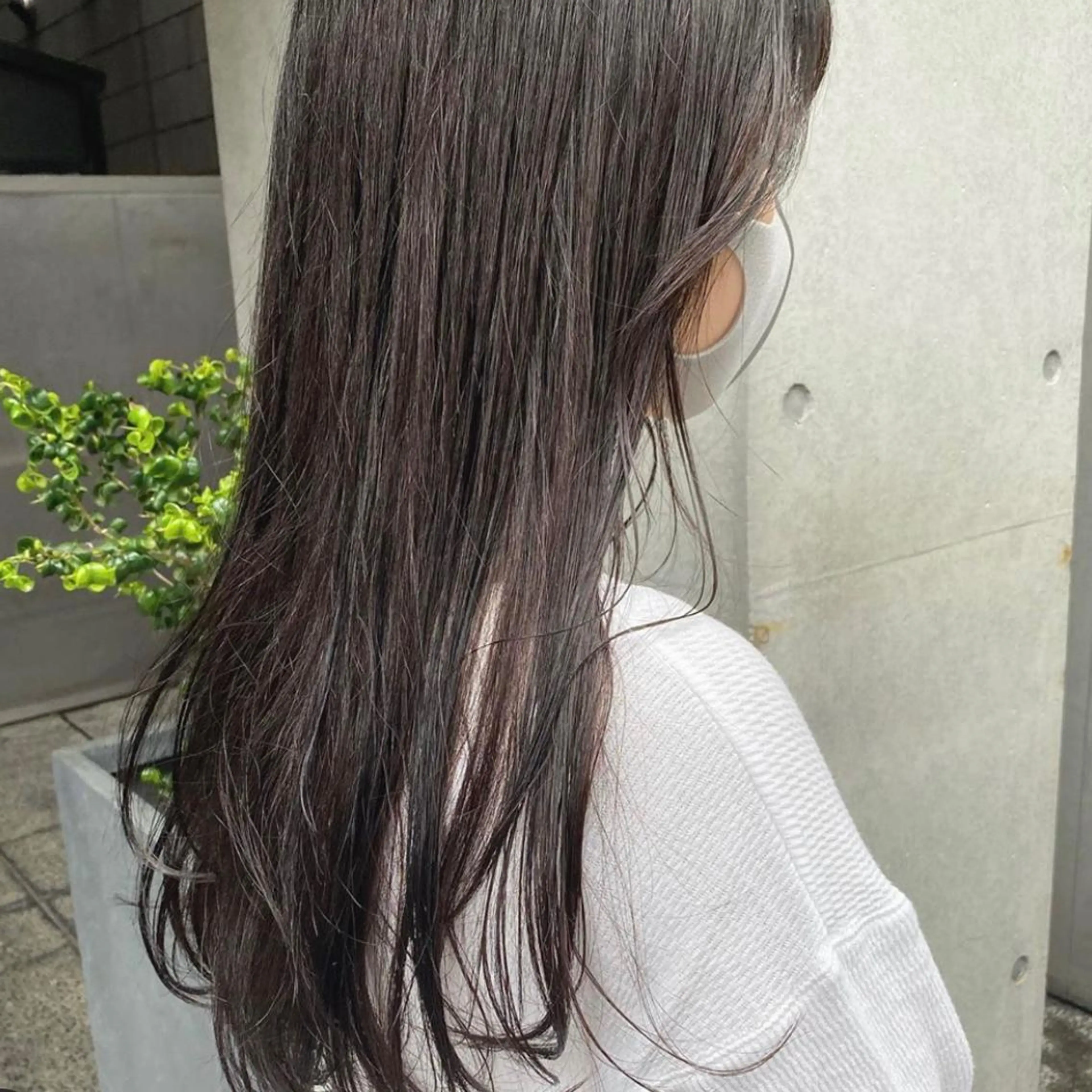 ロング カラー アッシュ ラベンダーカラー ラベンダーアッシュ ヘアカラー トリートメント やまもと さえのヘアスタイル