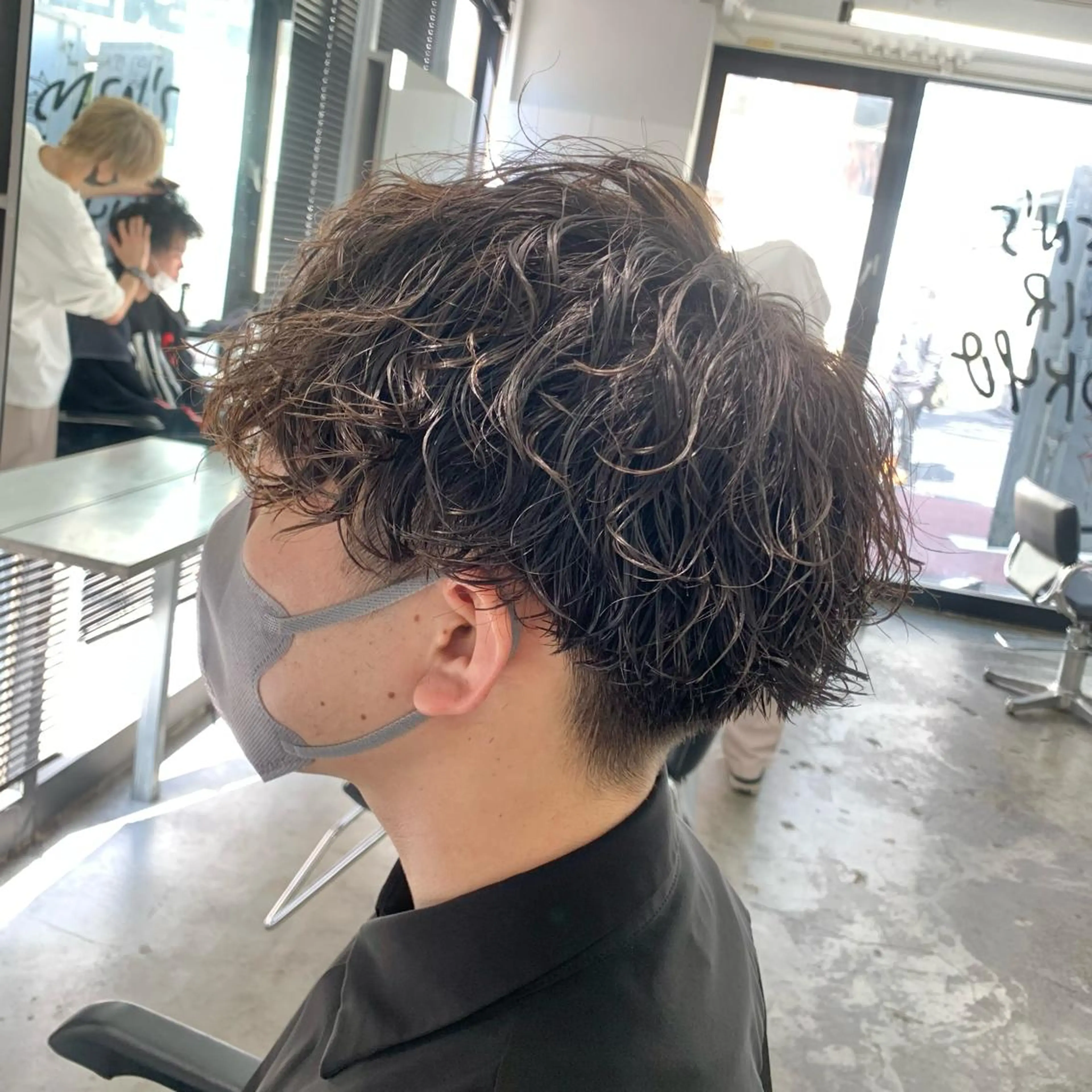ショート パーマ メンズ カット パーマ メンズ特化美容師/ 藤戸 椋のヘアスタイル