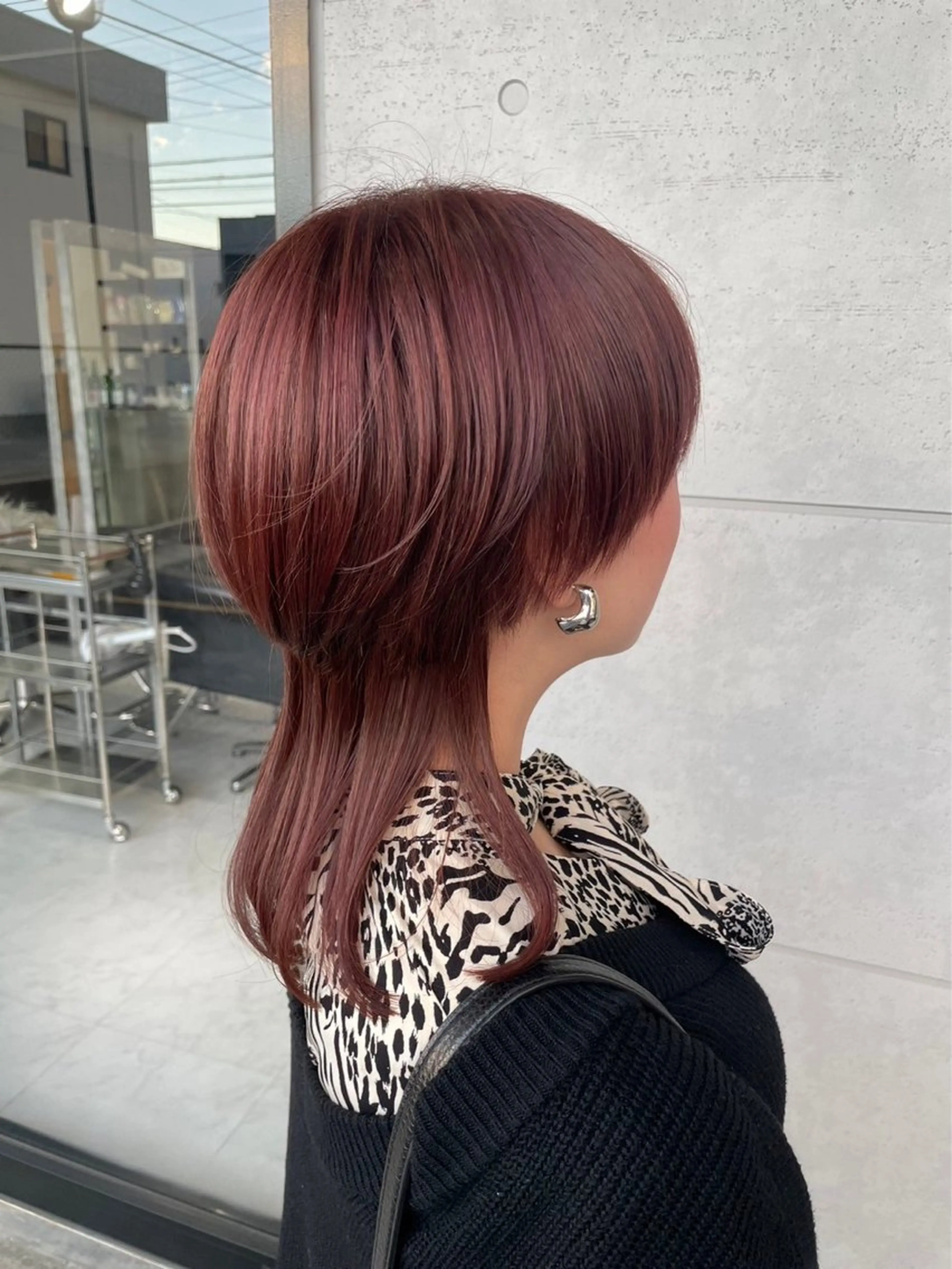 セミロング カラー ブリーチ ピンクカラー ウルフカット ブリーチカラー 🎀ヒナ/トモカ🎀のヘアスタイル