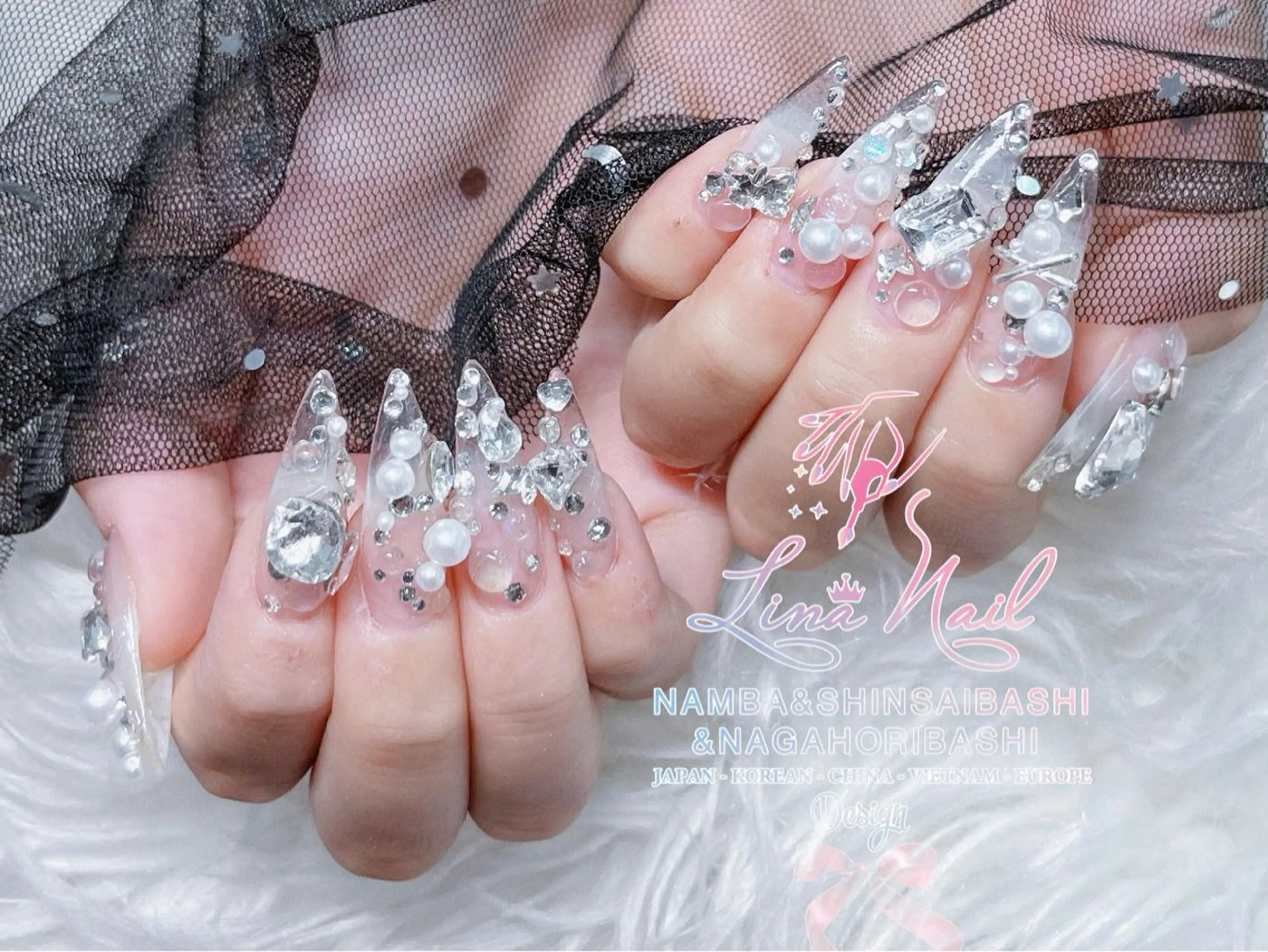 ネイル チークネイル 桜ネイル フラッシュネイル フットネイル ジェルネイル ハンドネイル リナネイル アメ村心斎橋店のネイルデザイン