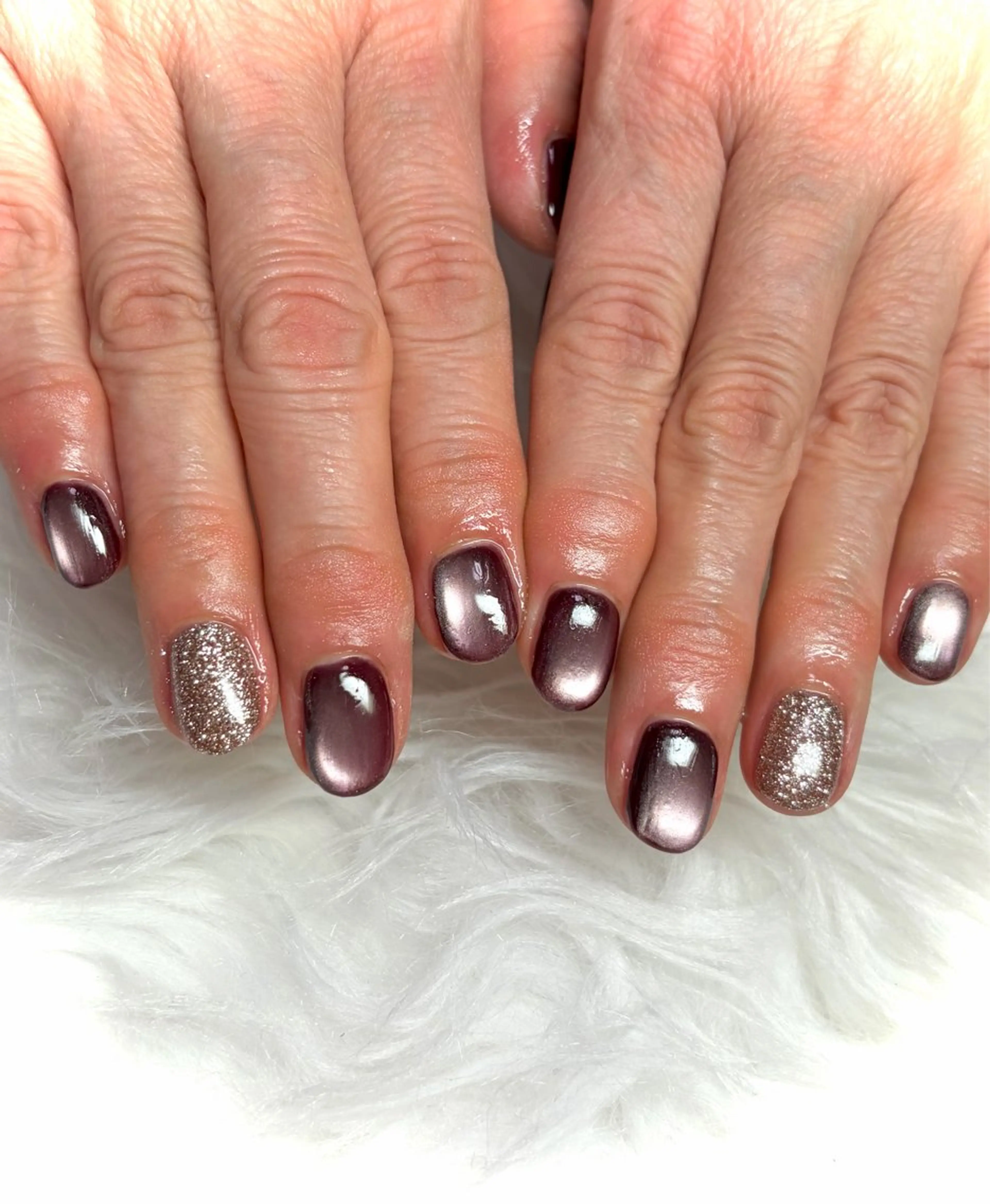 ネイル マグネットネイル マグネットワンカラー ワンカラーネイル 冬ネイル Nail room Aのネイルデザイン