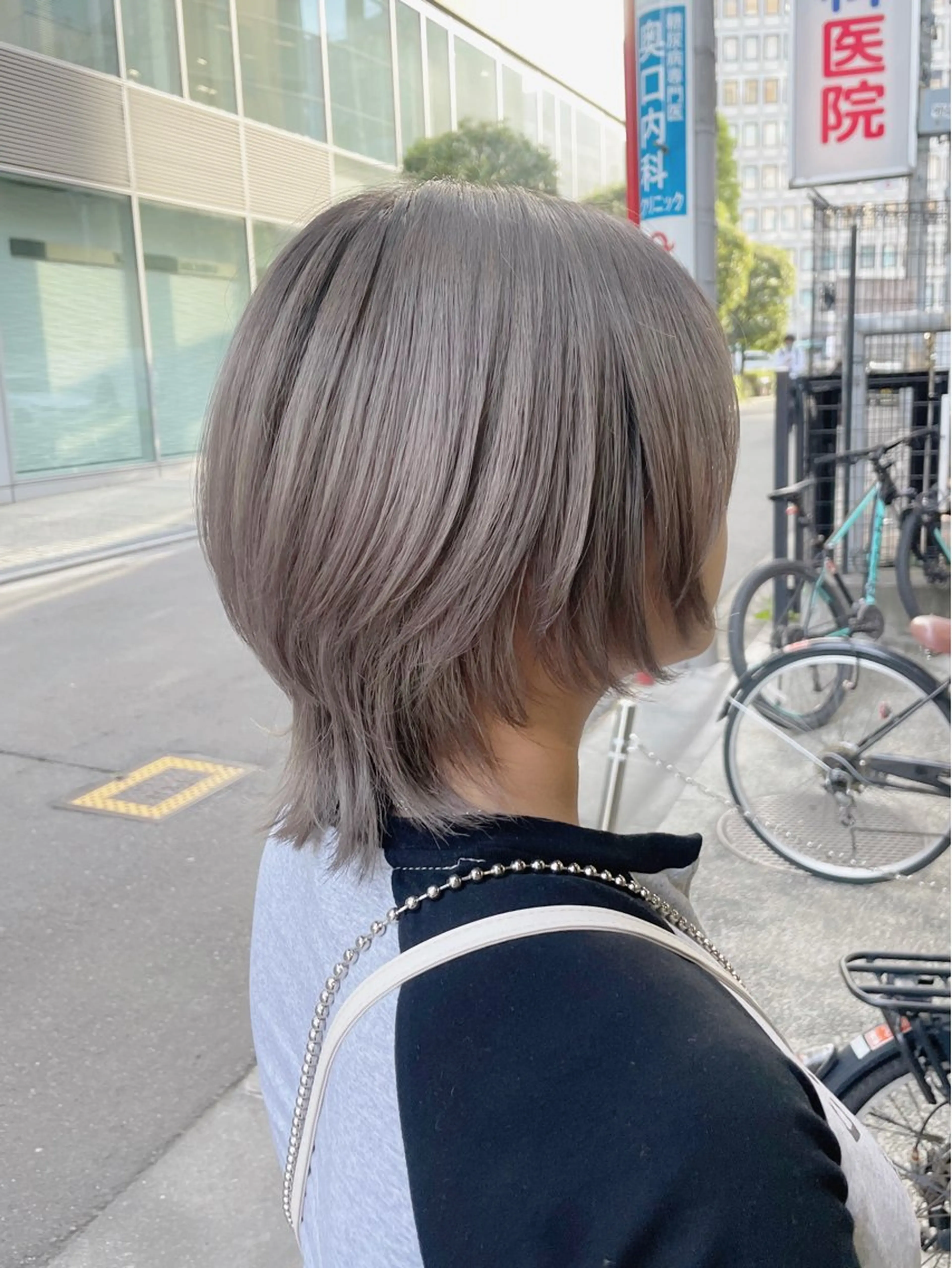 ショート カラー アッシュ シルバー シルバーアッシュ ショートヘア ウルフカット 透明感カラー 🫰🏻💗 高橋舞のその他イメージ