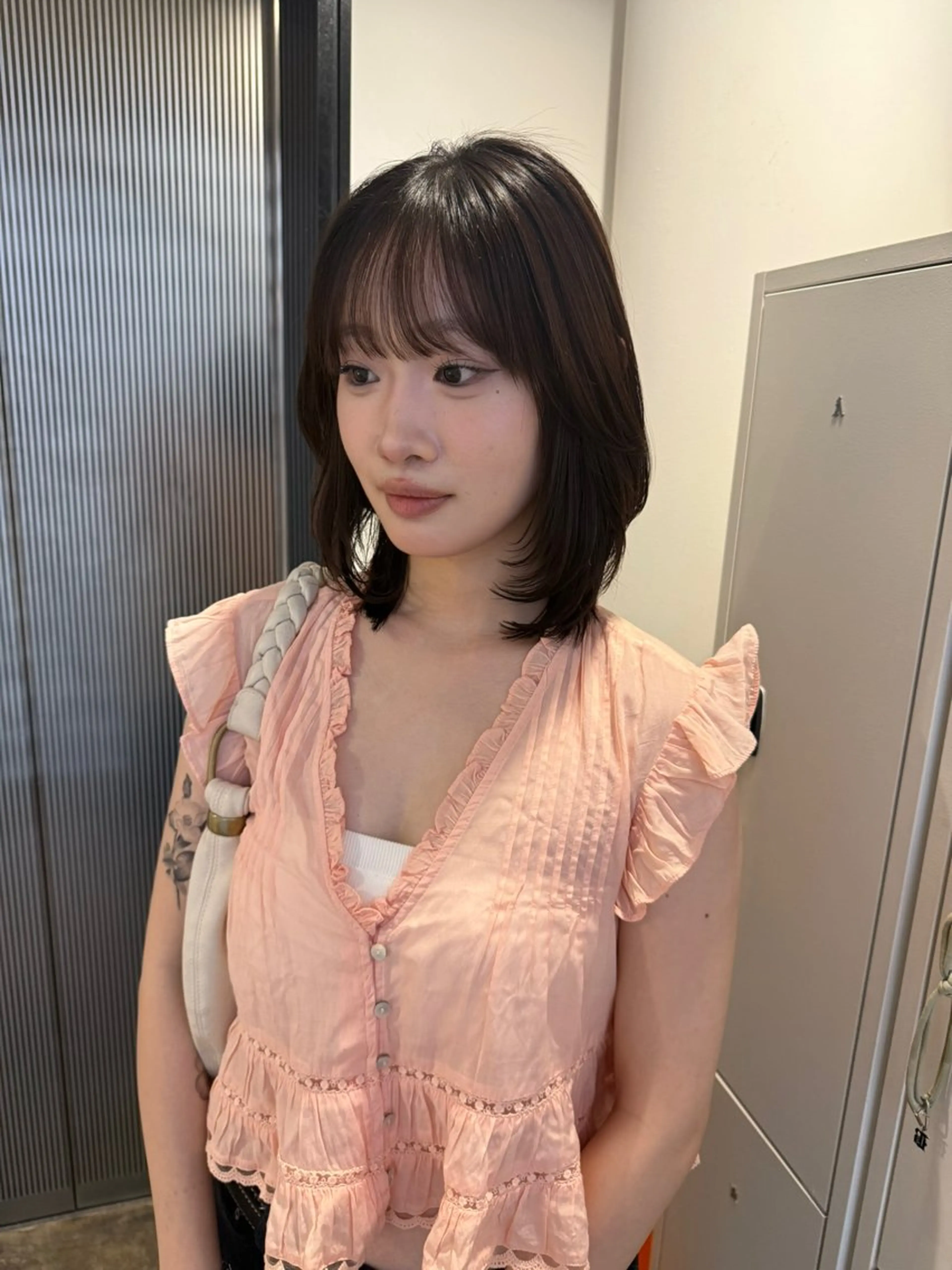 ミディアム カラー ミディアムレイヤー レイヤーカット カット ヘアカラー トリートメント 🟡ひろの/ツヤ カラー/髪質改善🟡のヘアスタイル