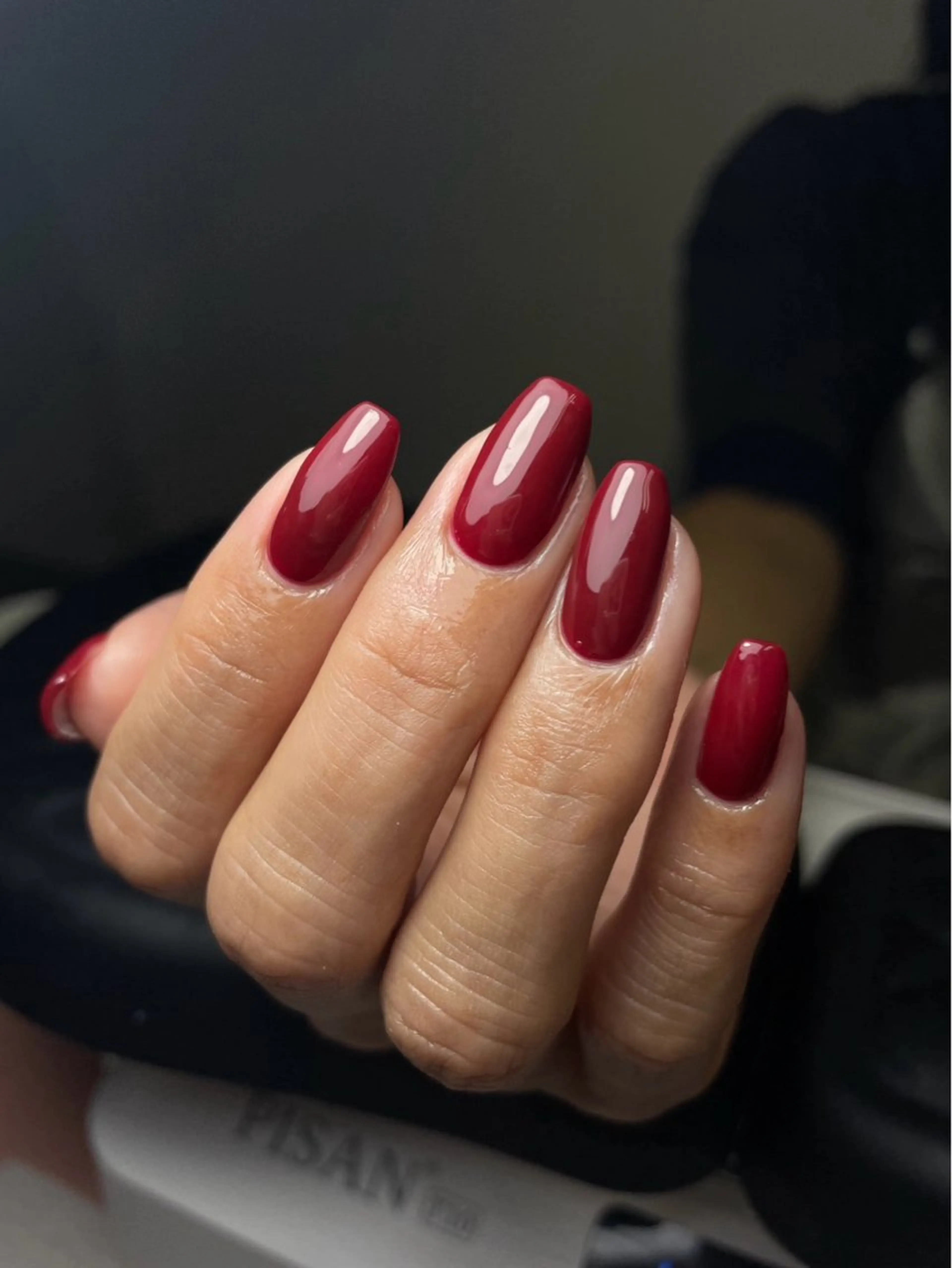 ネイル ブラウン チークネイル 桜ネイル 長さ出し フットネイル ハンドネイル XIINH NAIL SALONのネイルデザイン