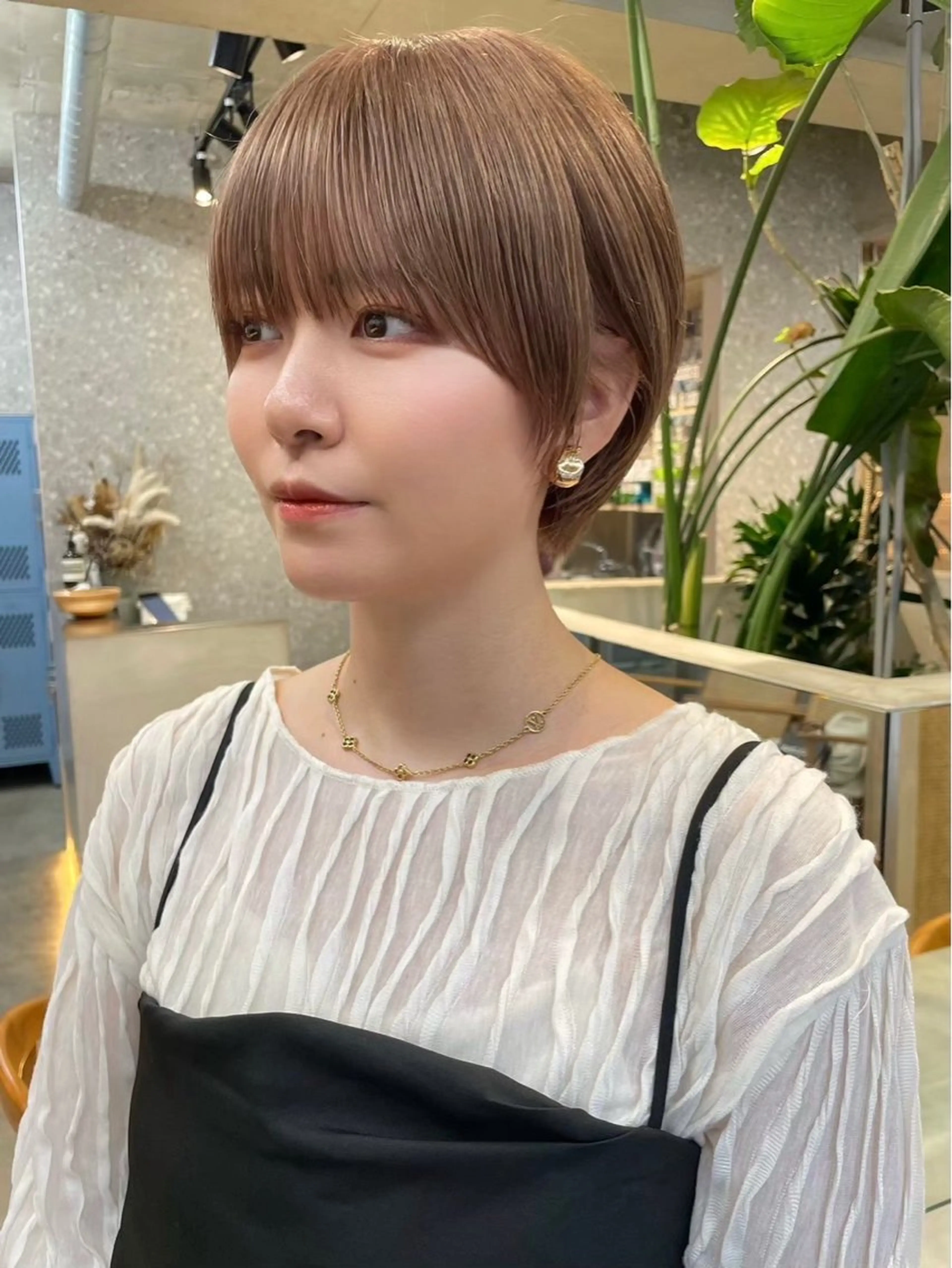 ショート ショートボブ ボブ ショートヘア ハイライト🌟/ ボブ/豊田のヘアスタイル