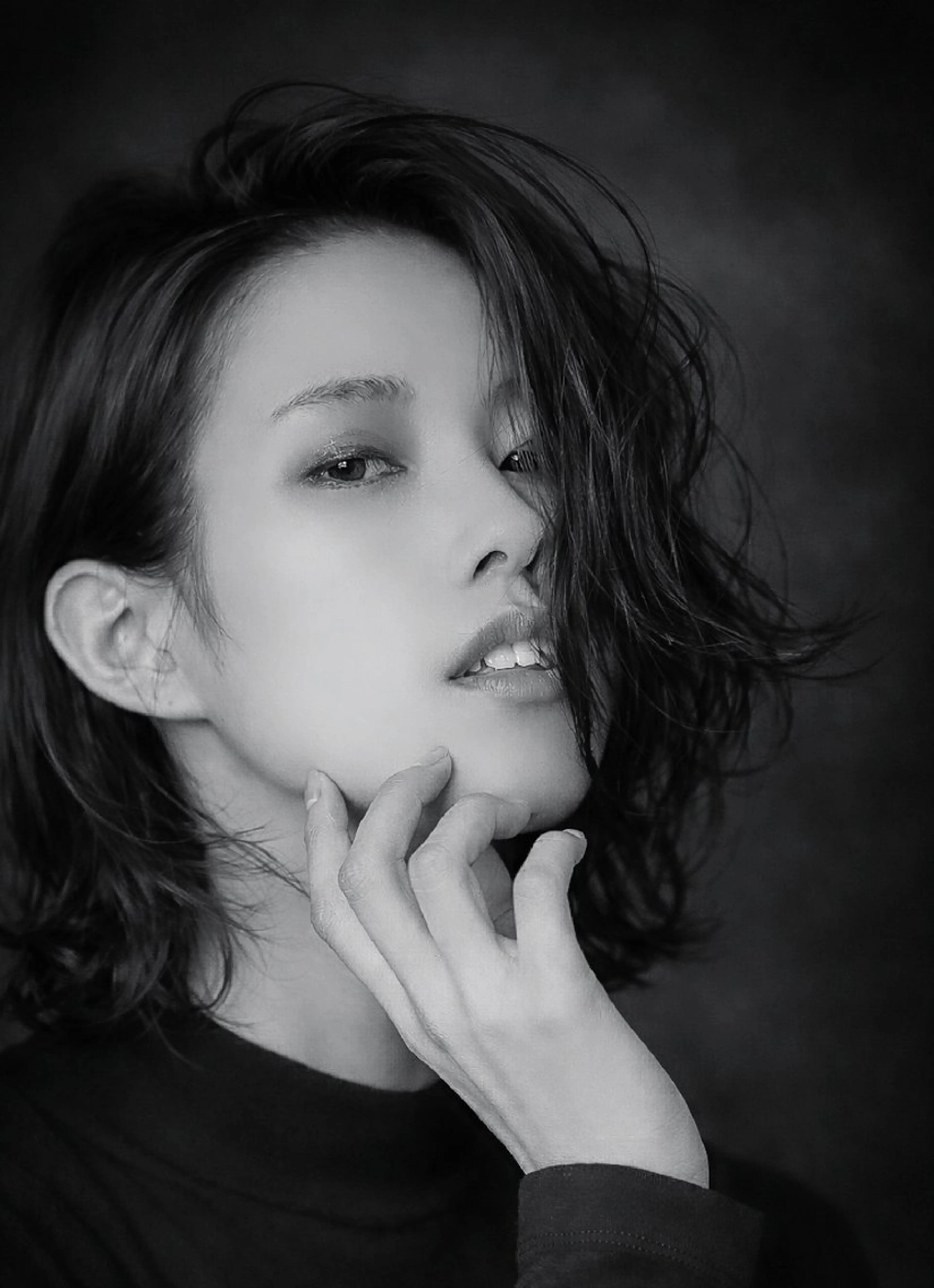 カラー ミディアム パーマ 松尾 泰伸のヘアスタイル