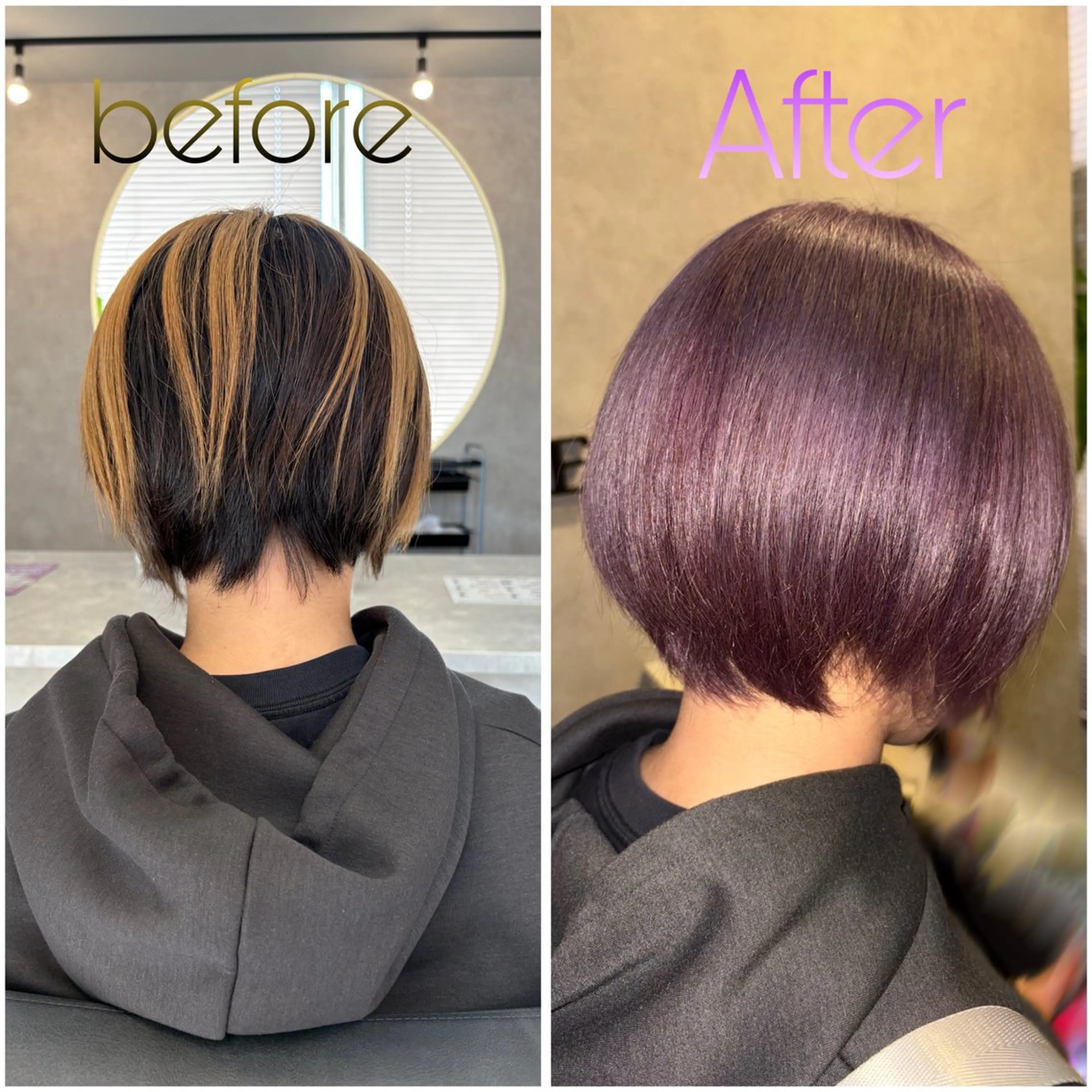 ダブルカラー💜ྀི+トリートメント🩵ྀིの写真