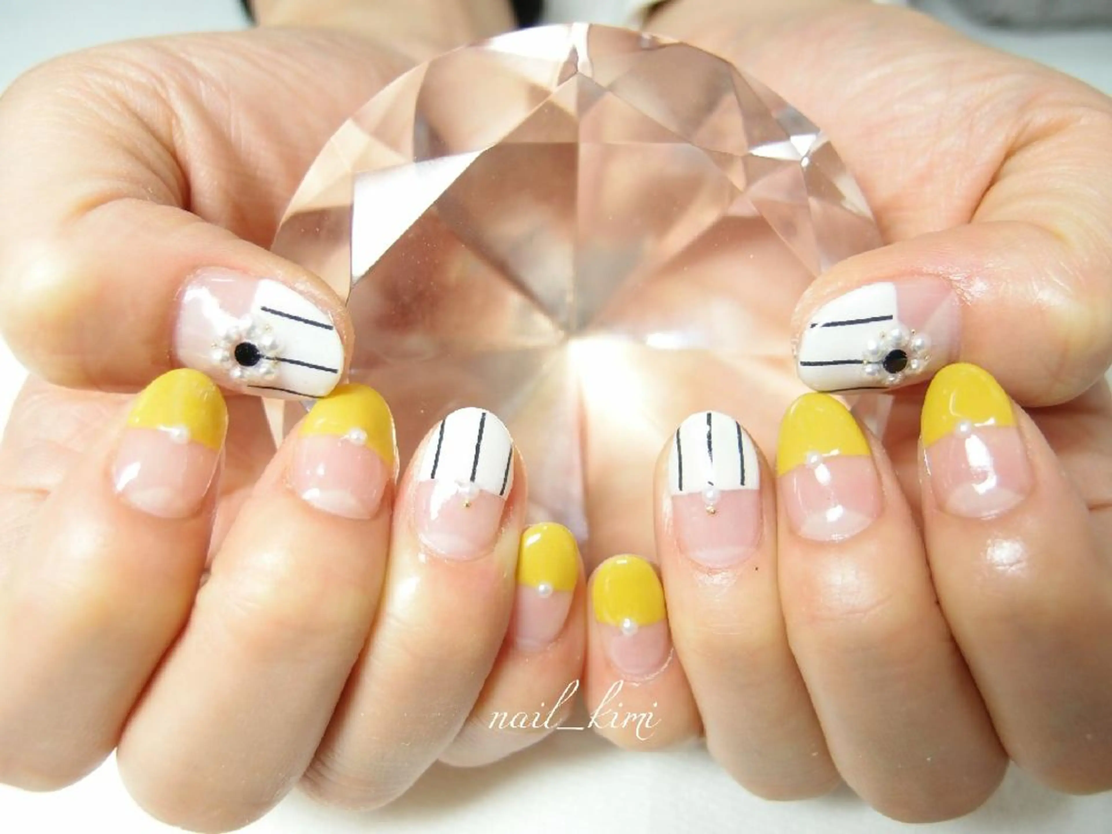 メンズ ネイル アートネイル ストーンネイル ETHOSENSE. kimikaのネイルデザイン