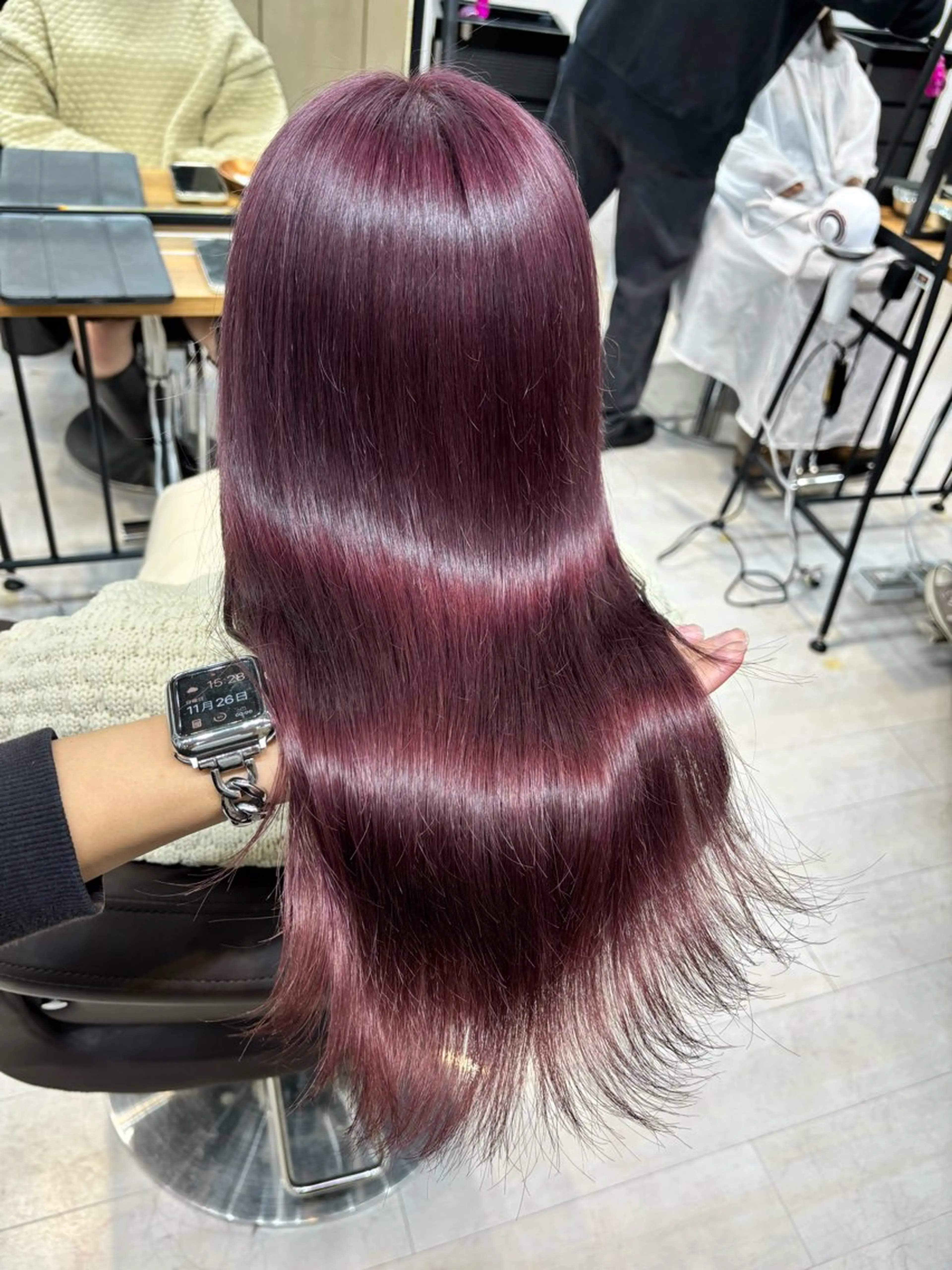 ロング ヘアカラー トリートメント ヘッドスパ ヘアセット 🪞透明感カラー🫧 縮毛矯正🥇かずきのヘアスタイル