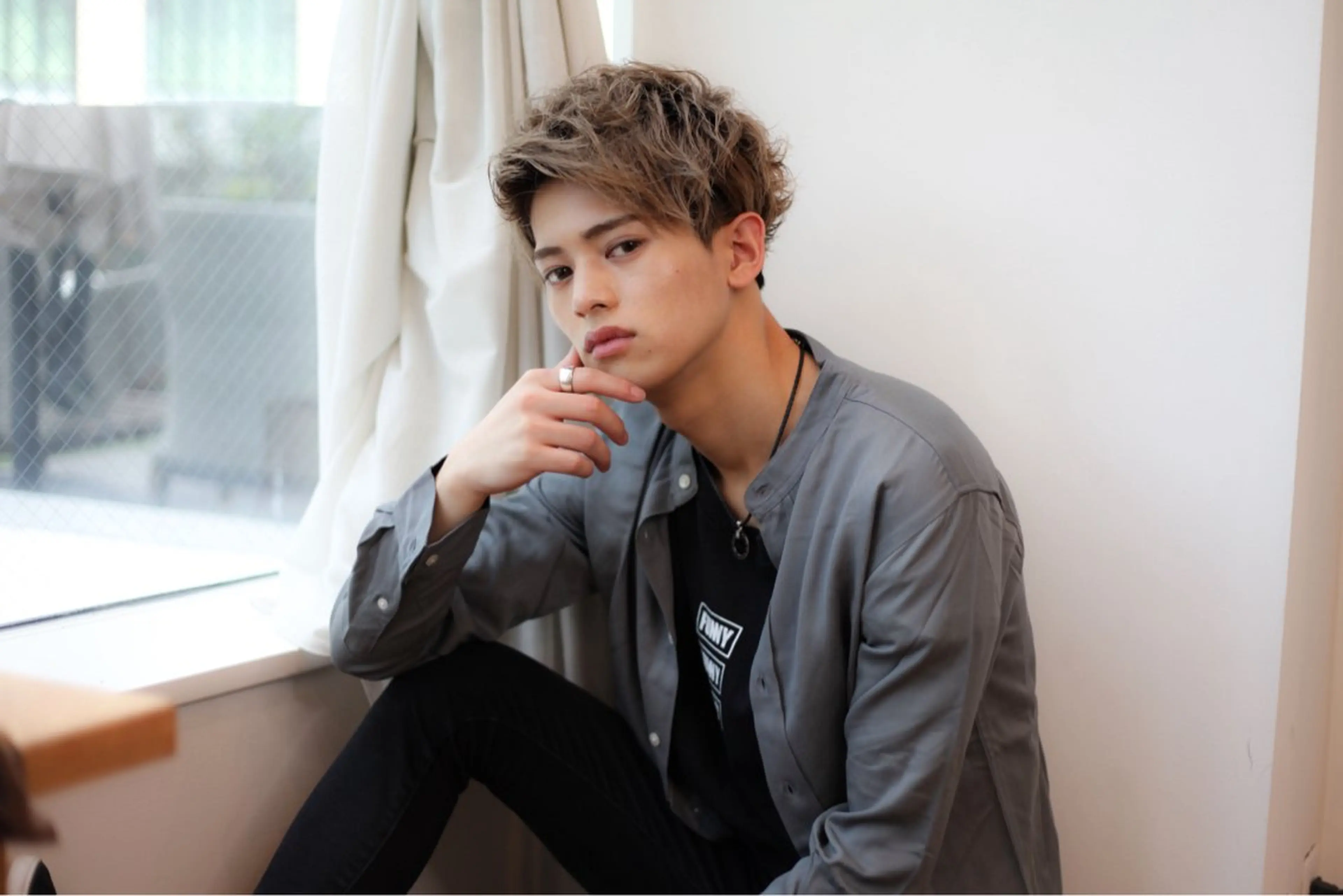 ショート カラー パーマ ヘアアレンジ メンズ ショートヘア カット ヘアカラー トリートメント VIVIE【ヴィヴィ】所属・髪質改善/韓国風 レイヤー/田村祐樹のヘアスタイル