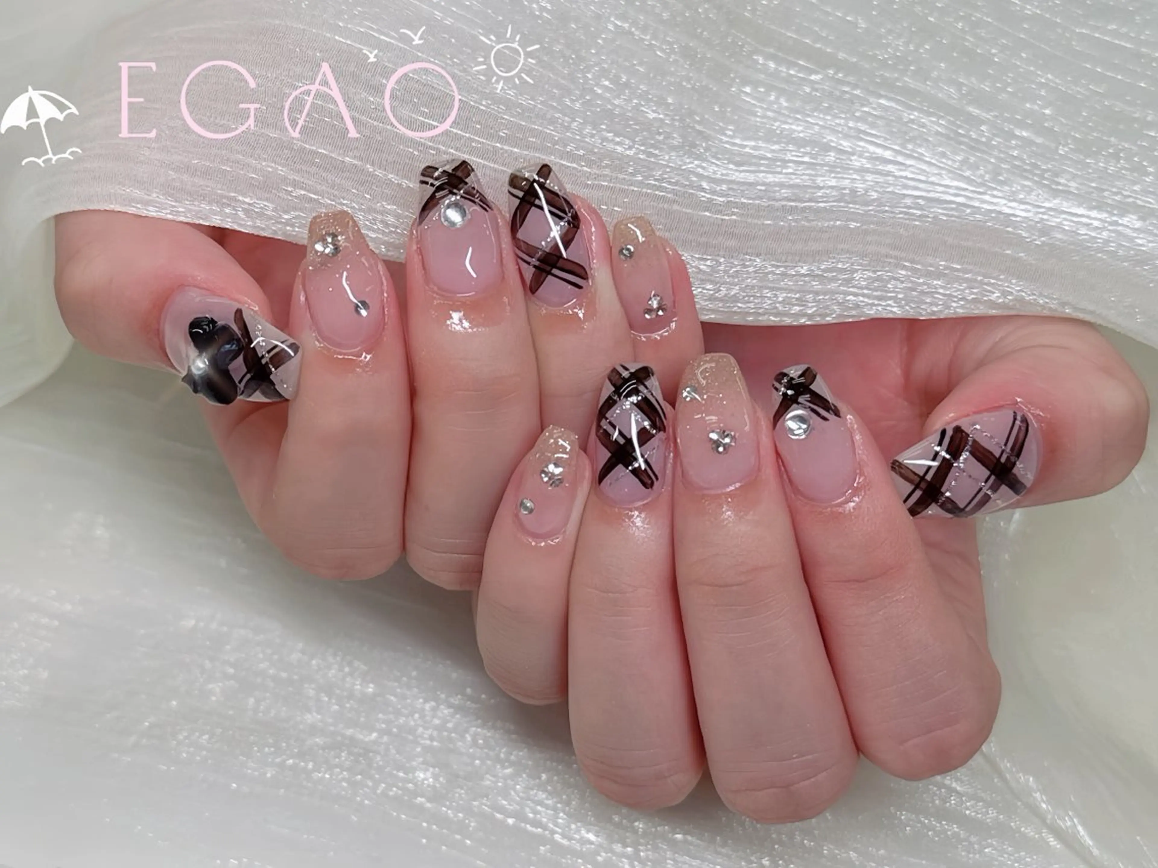 ネイル アートネイル フットネイル フレンチネイル ジェルネイル グラデーション ハンドネイル Egao Nail錦糸町店のネイルデザイン