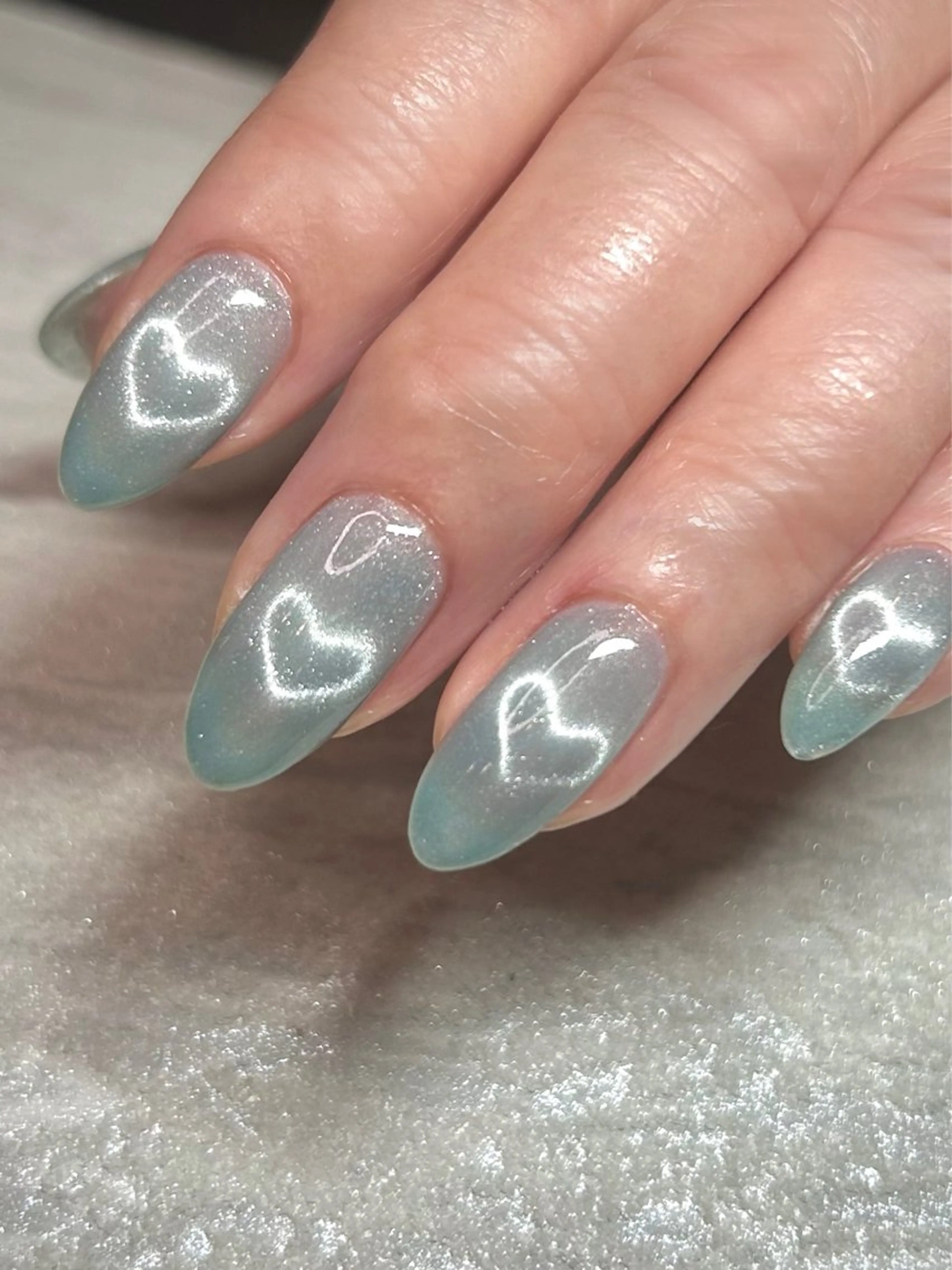 ネイル ハート ハンドネイル ステラマリス 上山のネイルデザイン