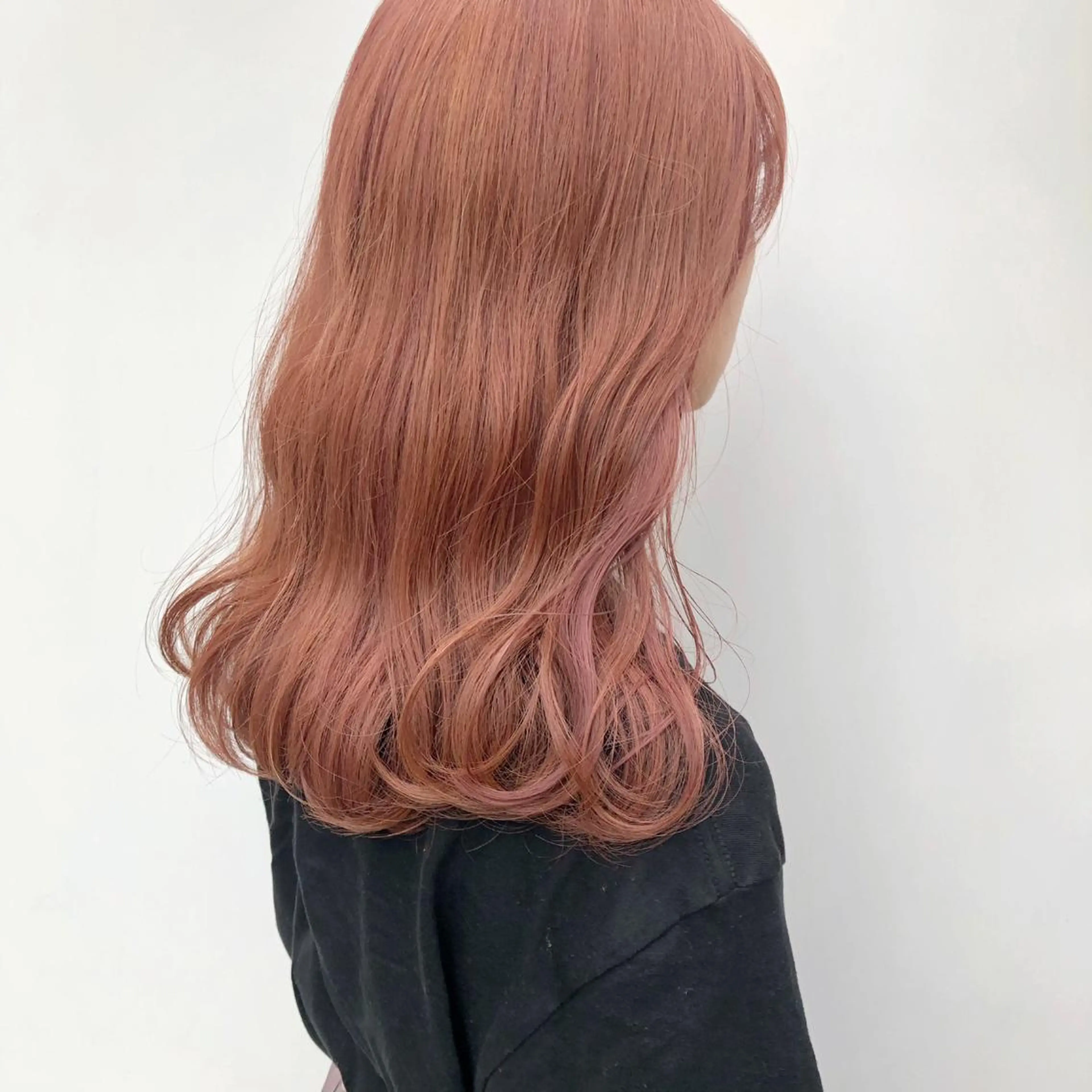 ロング カラー ヘアアレンジ ブリーチ オレンジ ピンクカラー 天神レイヤーカット No.1💖マユカのヘアスタイル