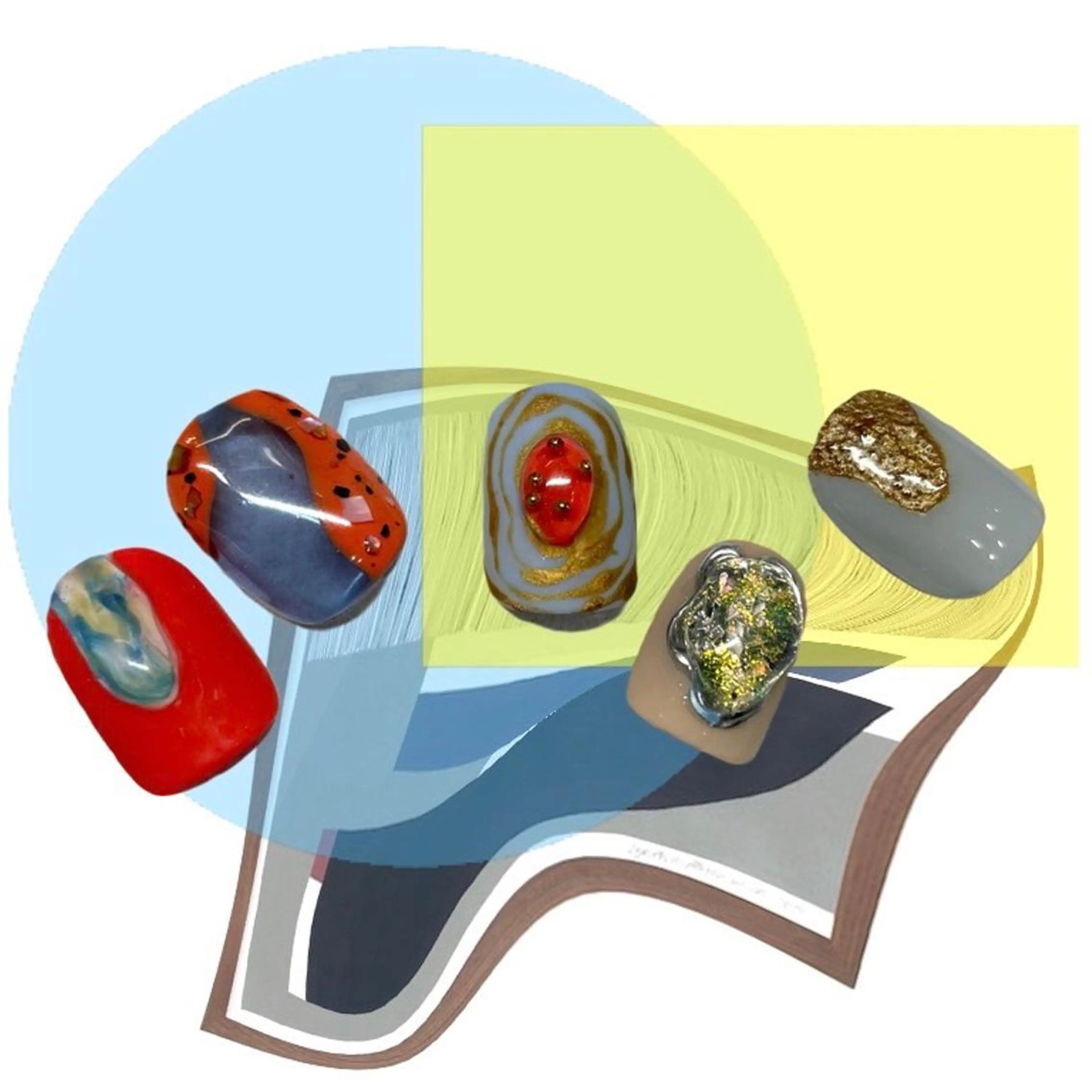 ネイル オーロラネイル 氷ネイル・うるうるネイル 韓国ネイル マグネットネイル ミラーネイル ハンドネイル VOLLMOND nailのネイルデザイン