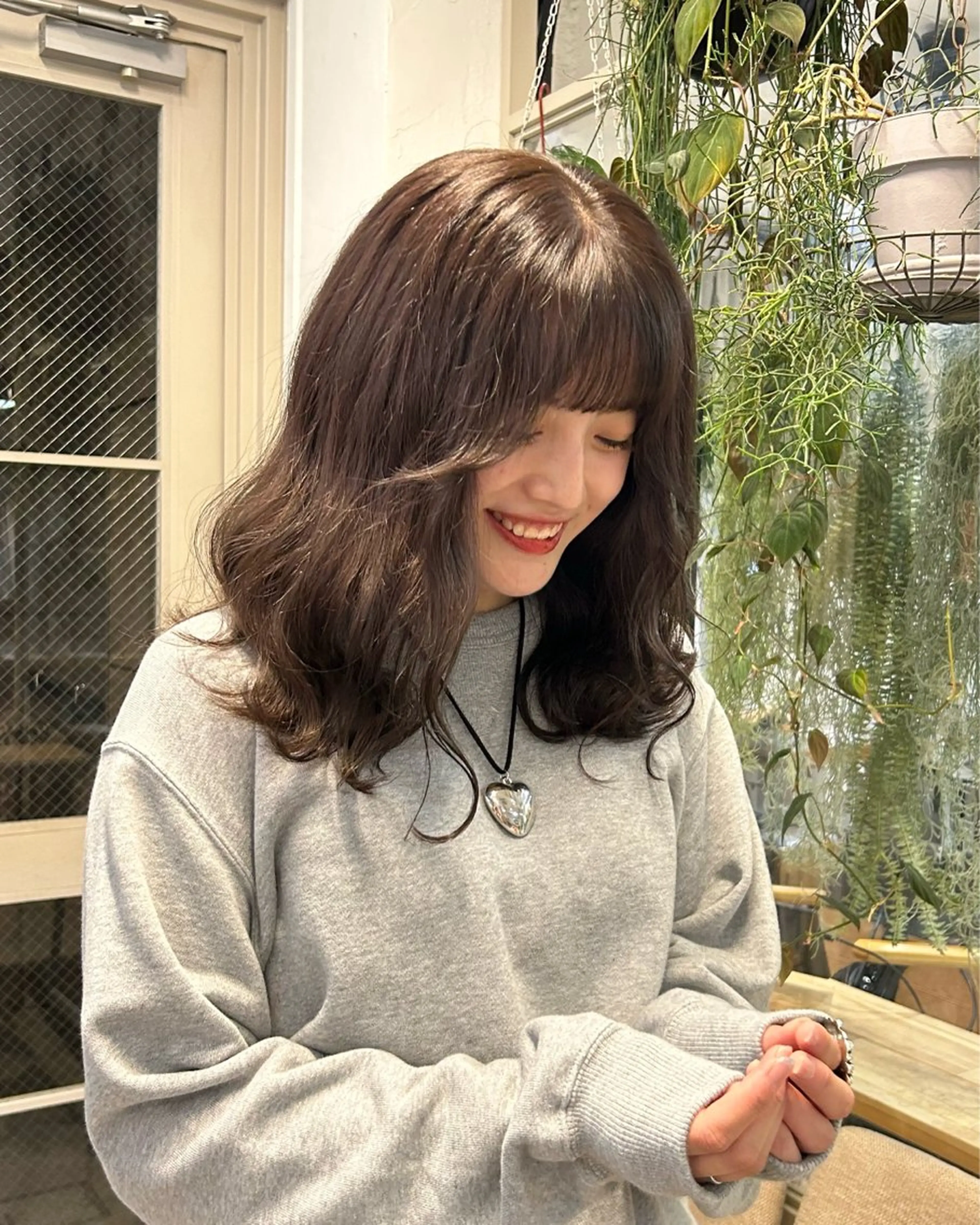 ミディアム カット ヘアカラー じゅわっと暖色カラー 🍊Moemiのヘアスタイル