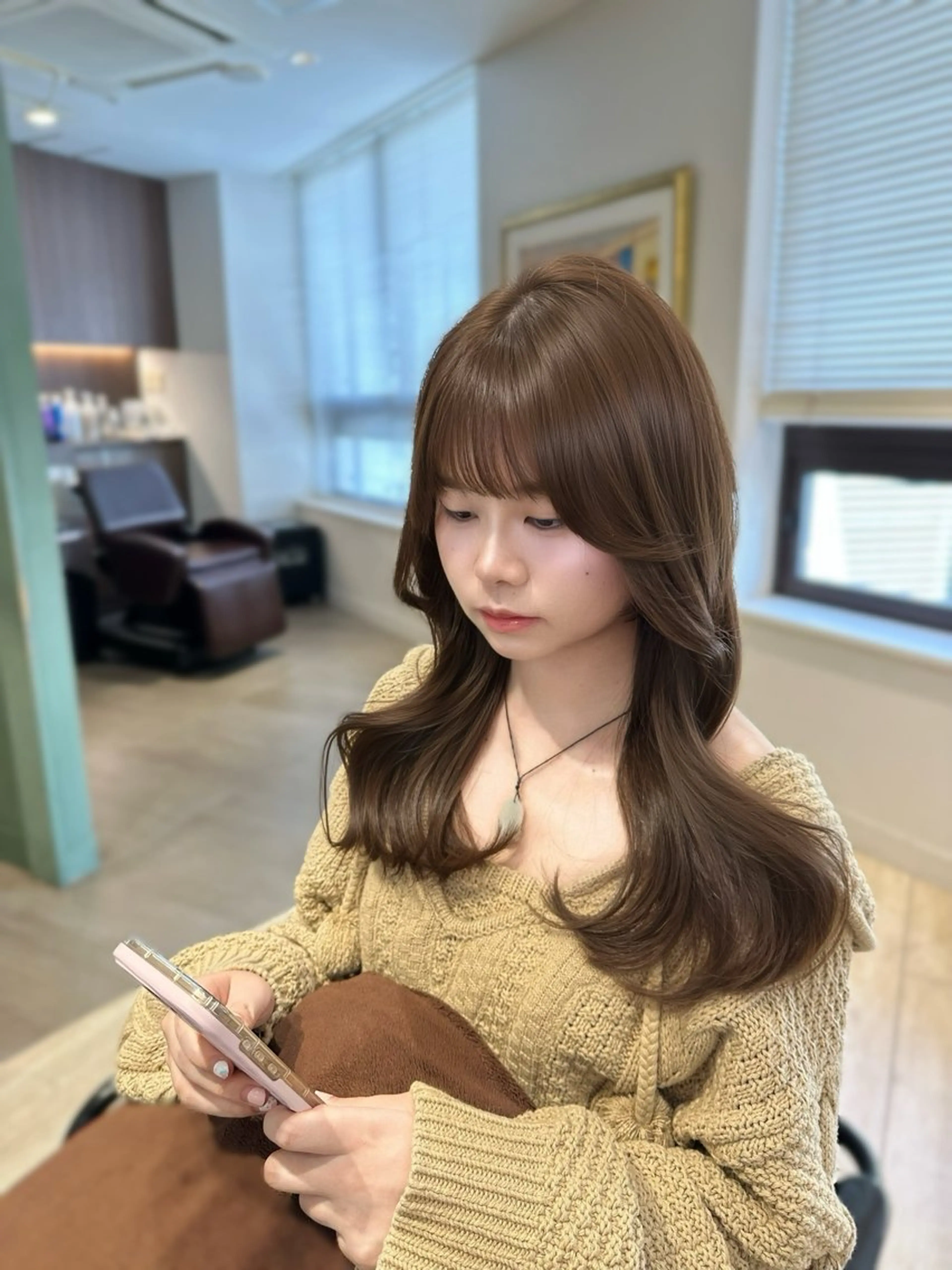 カラー ベージュカラー ヘーゼル カット ヘアカラー トリートメント 💎レイヤー.ツヤ髪 /AYAKI💎のヘアスタイル