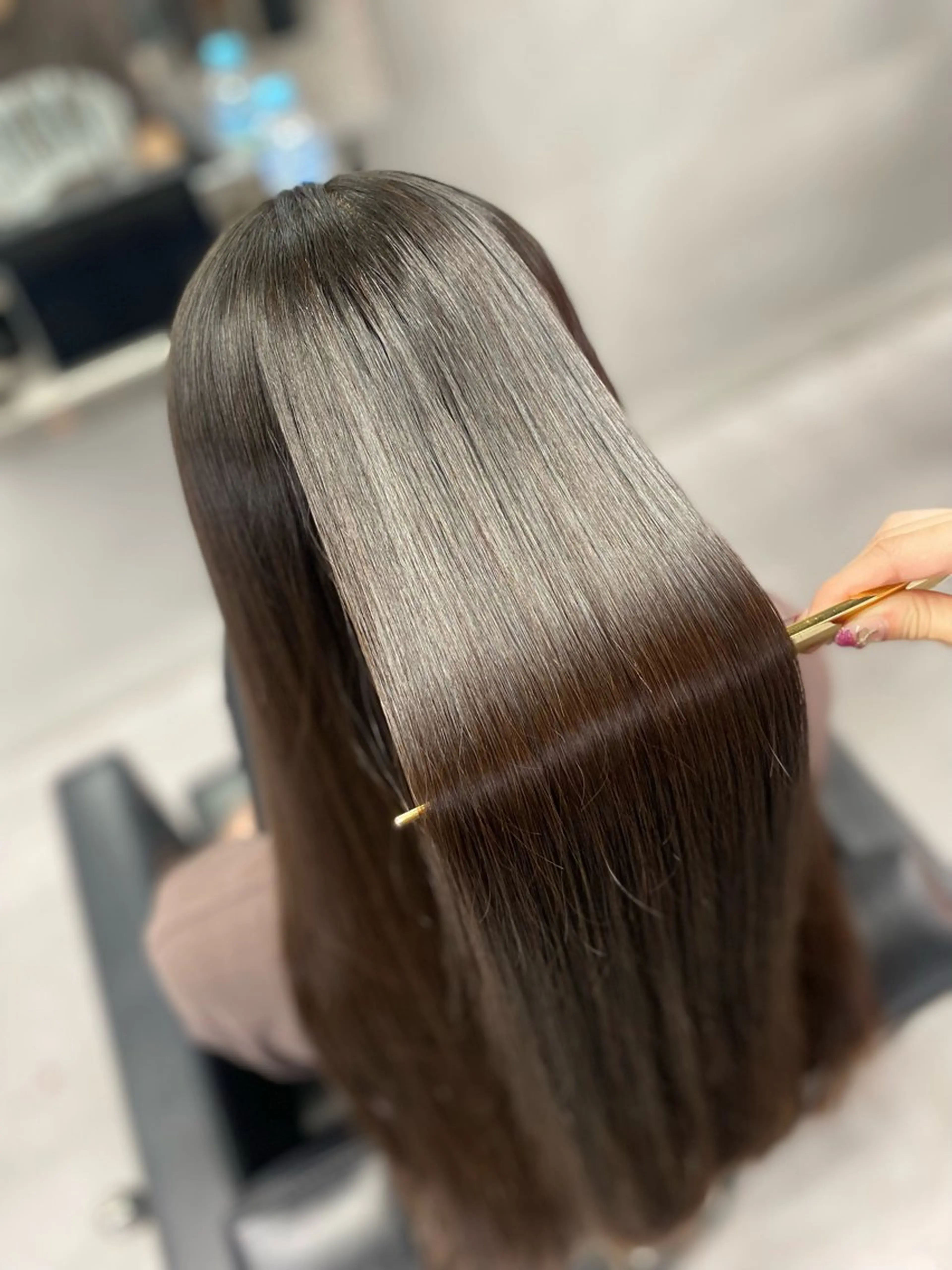 ロング カット 縮毛矯正 トリートメント 艶髪/縮毛矯正 🫧辻野海羽のヘアスタイル