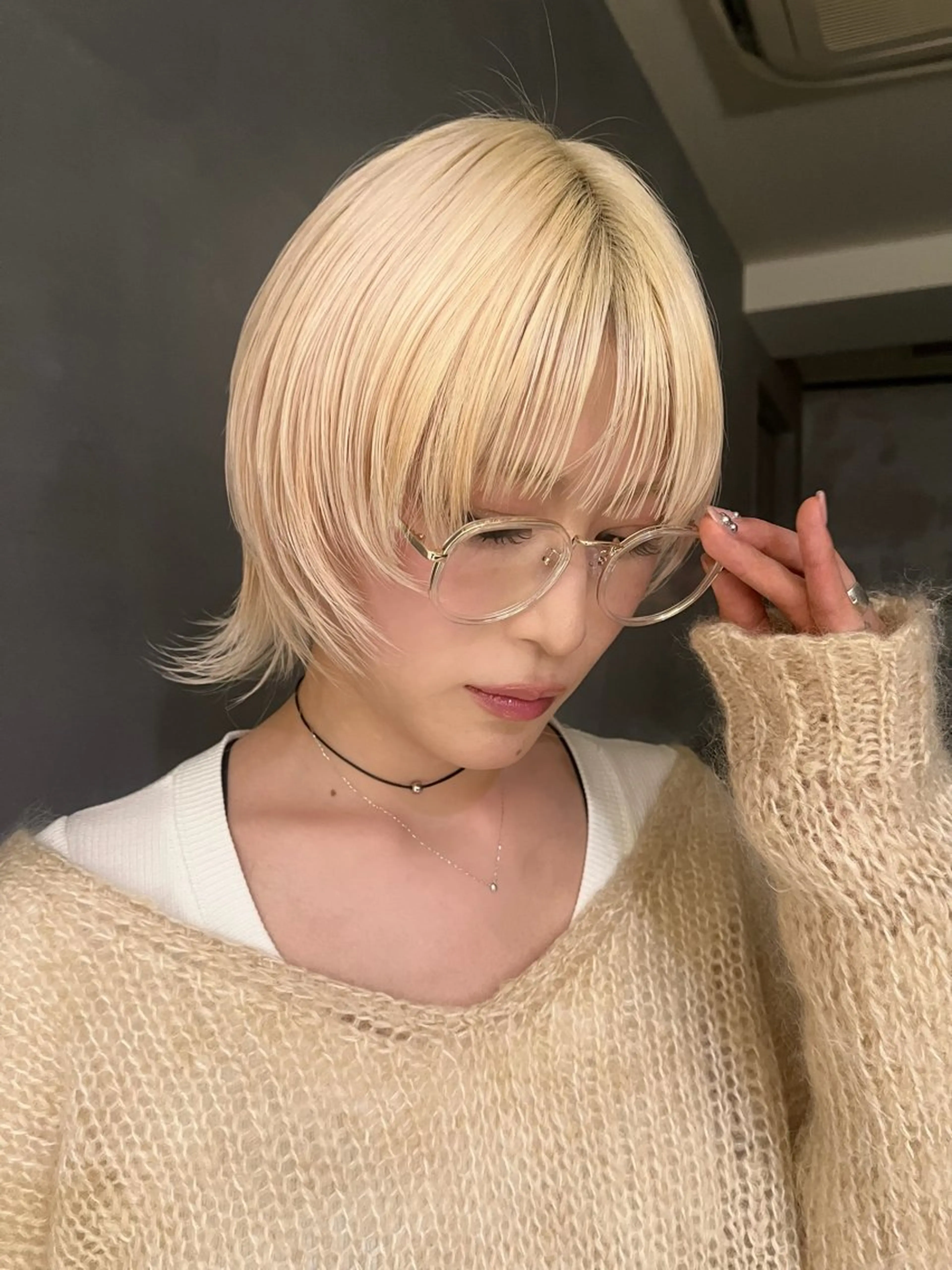 ミディアム カラー 田中 里奈のヘアスタイル