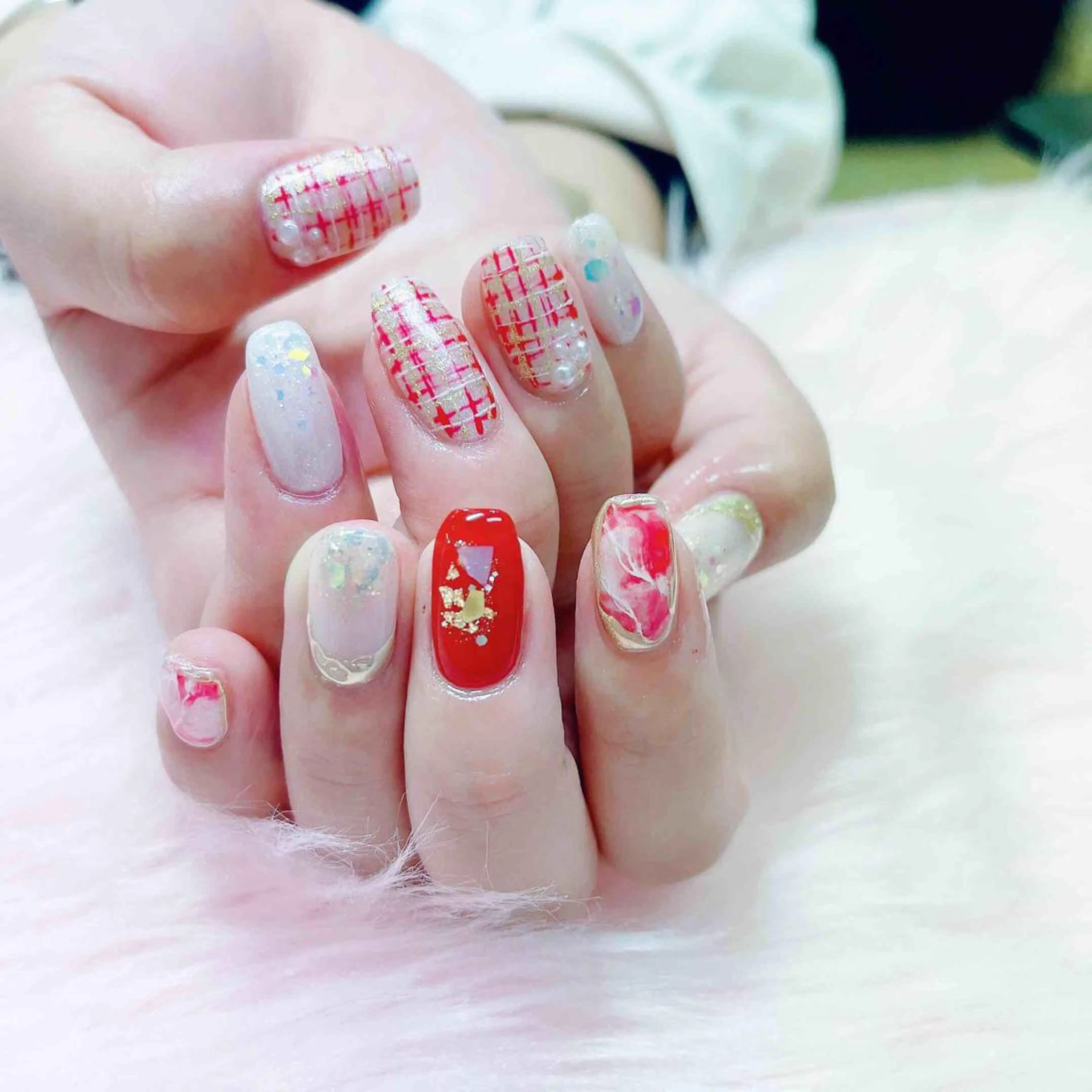 ネイル ハンドネイル MoonNail ユリ🌸のネイルデザイン