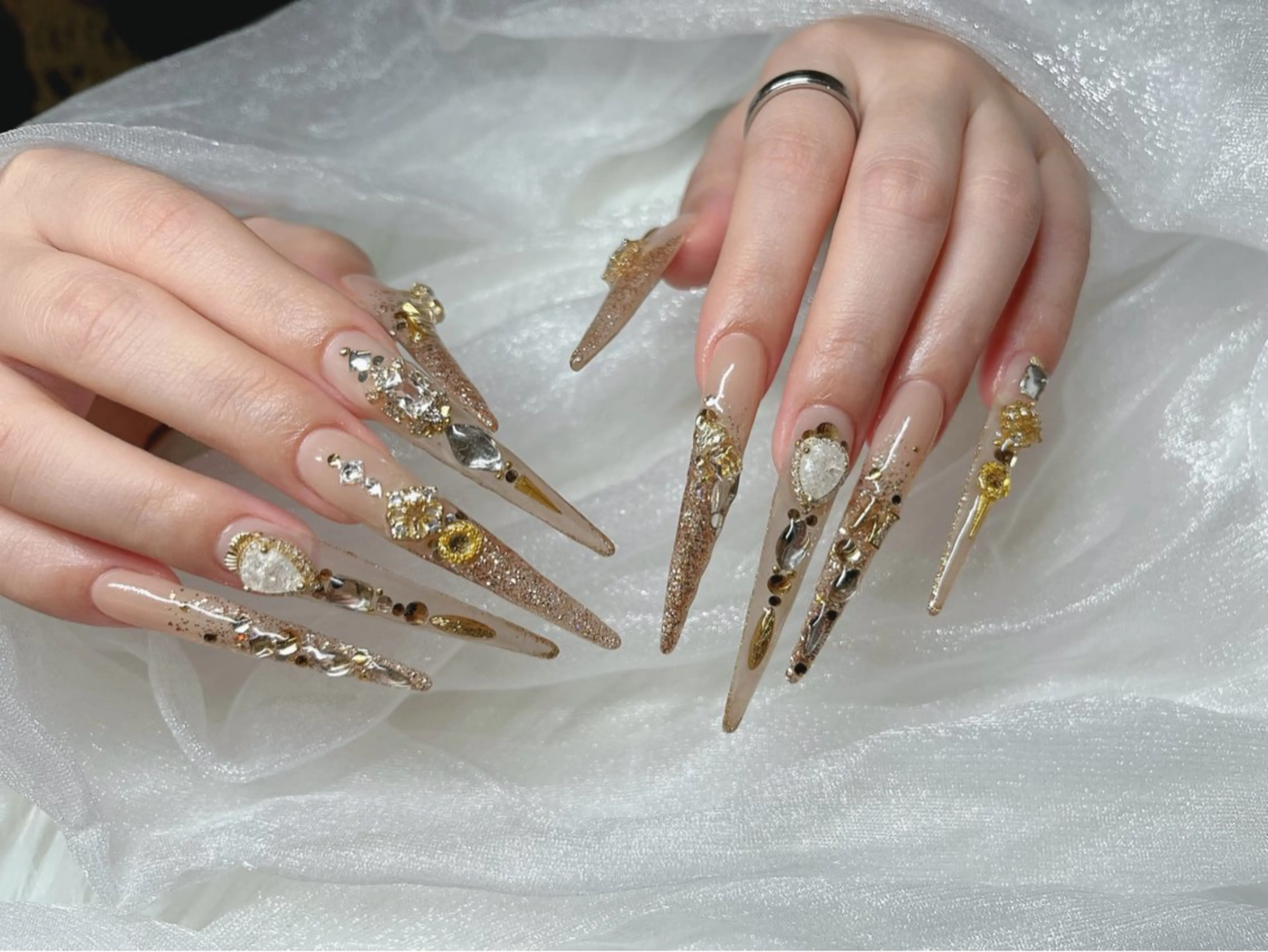 ネイル ロングネイル ハンドネイル haruka joieangeのネイルデザイン