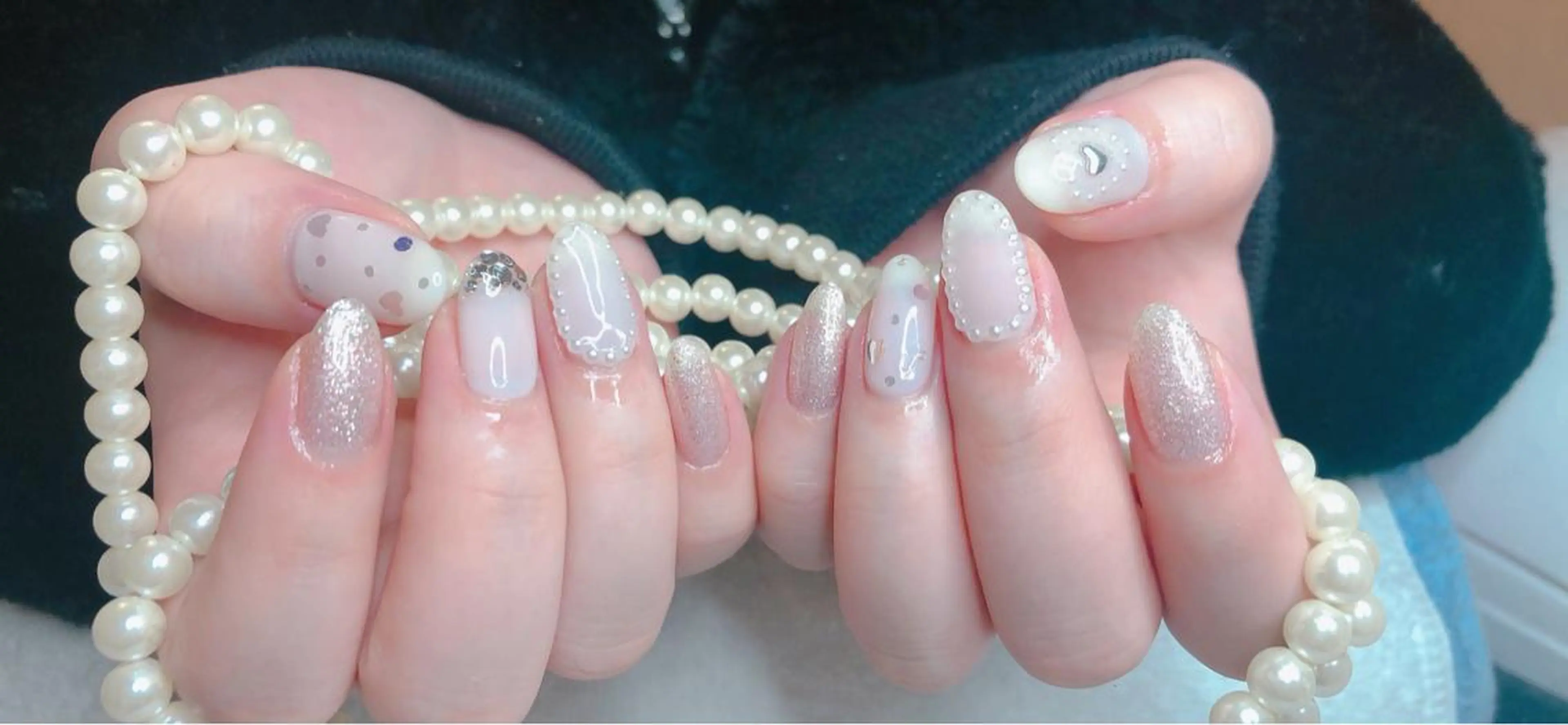 ミディアム ネイル 長さ出し専門 nynaのネイルデザイン